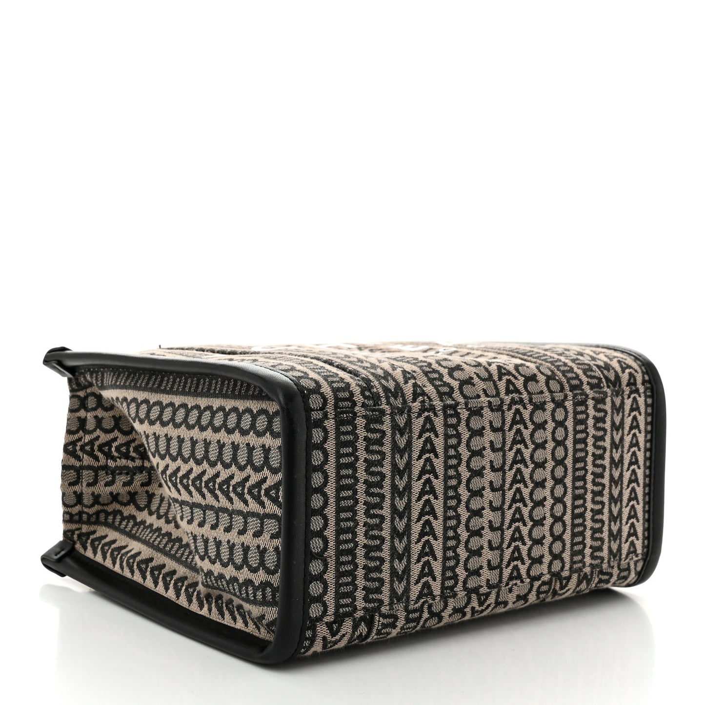 Cotton Jacquard Monogram Mini The Traveler Tote Bag Beige Multicolor