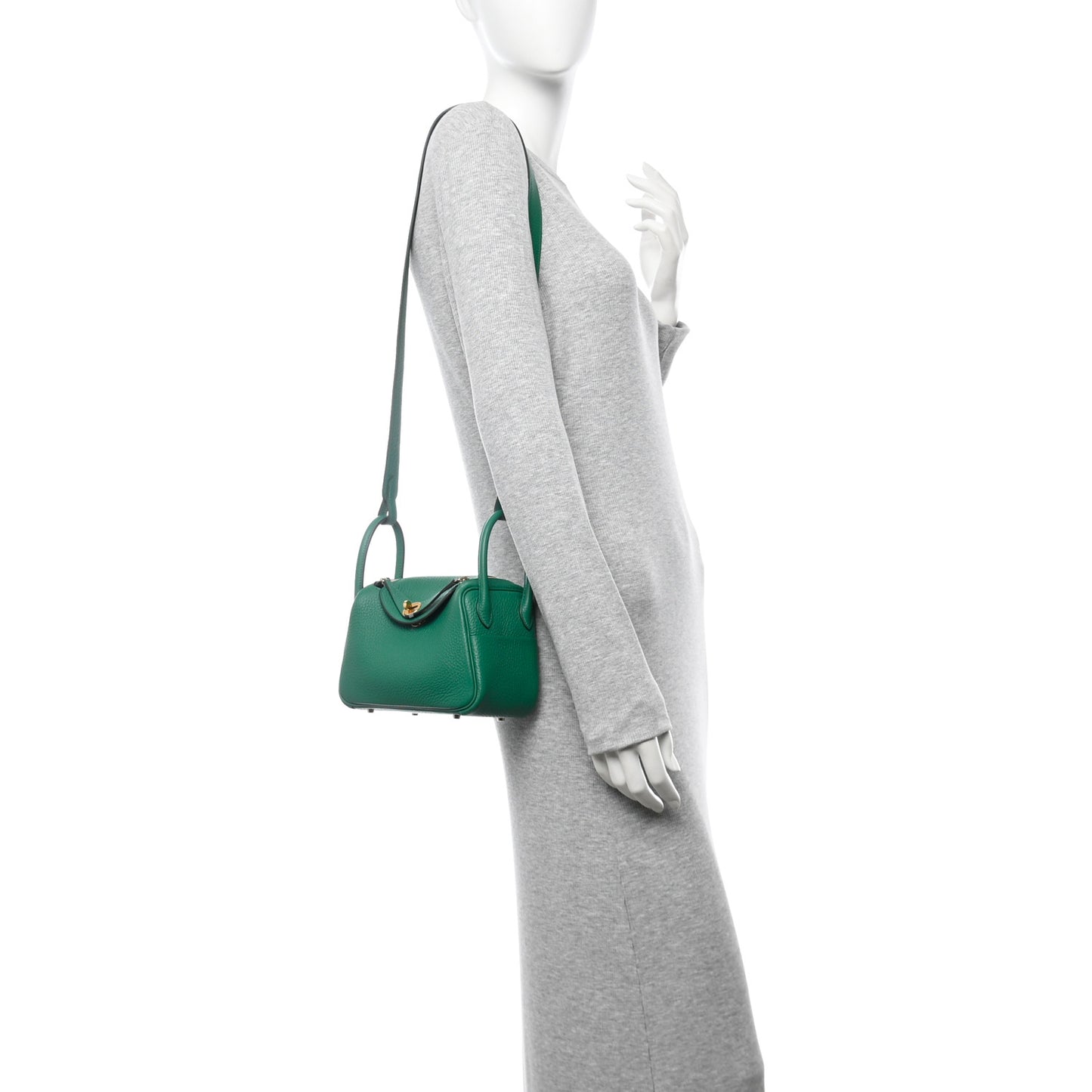 Taurillon Clemence Mini Lindy 20 Vert Vertigo