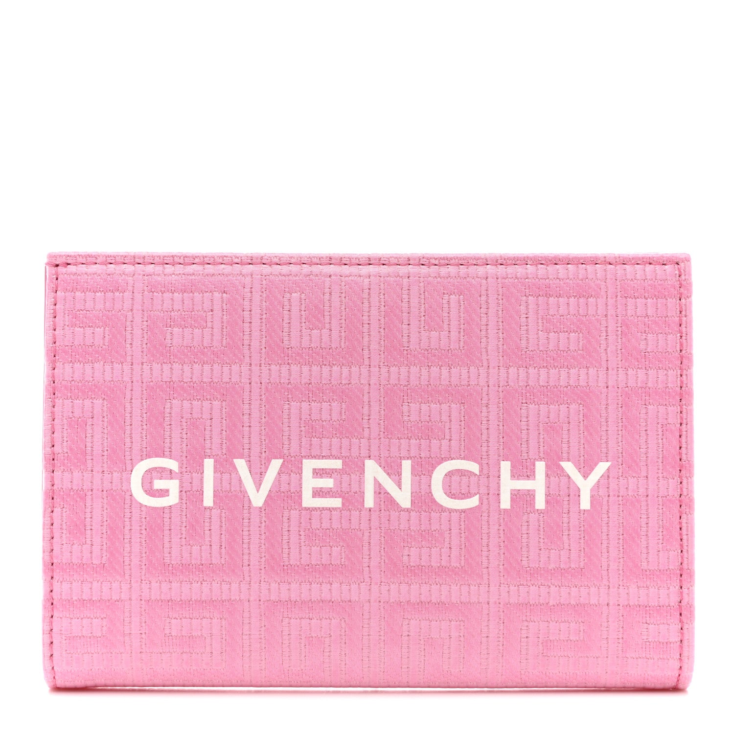 Givenchy Embroidered Canvas 4G Logo G-Cut Bi-Fold Wallet Bright