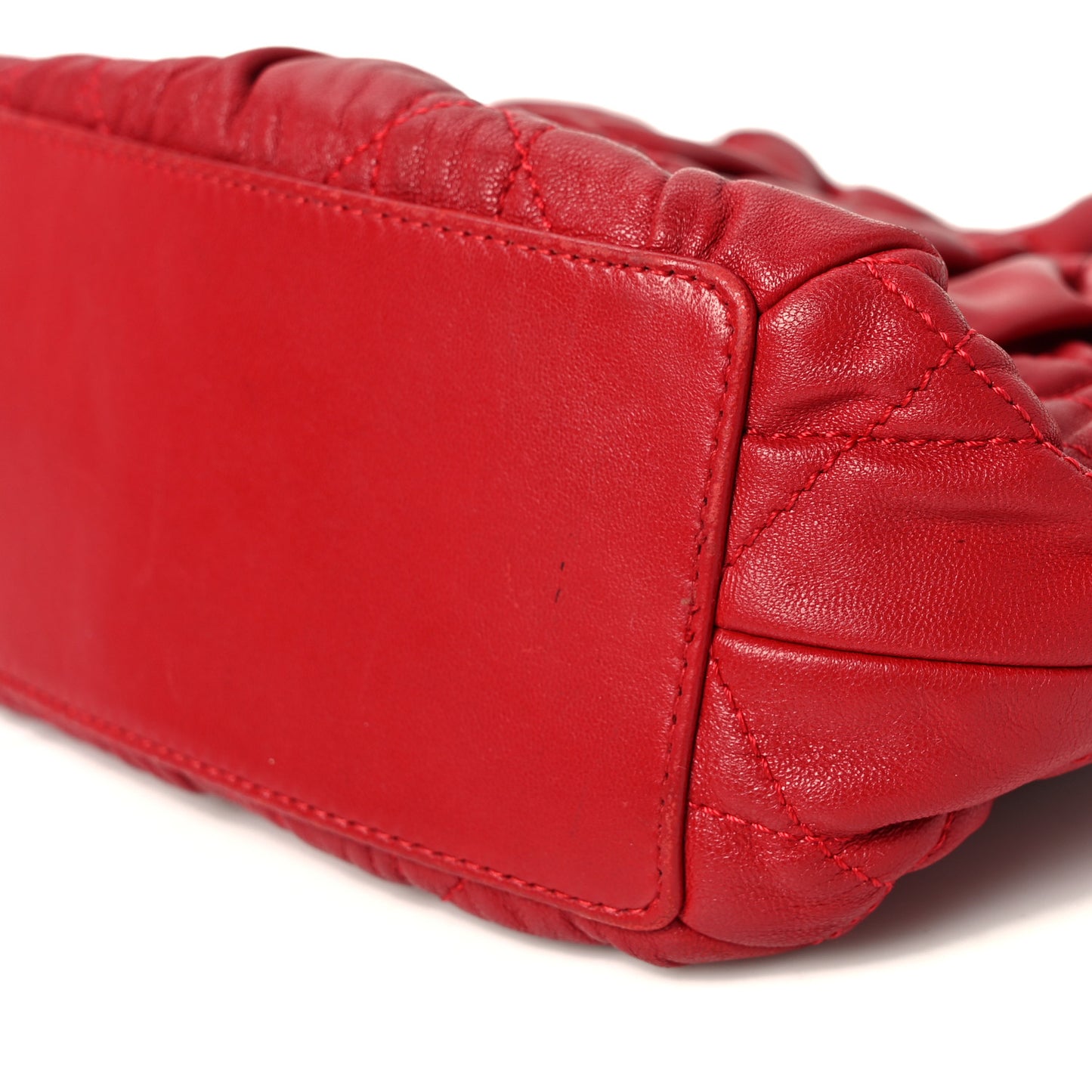 Gaufre Lambskin Cannage Delices Mini Bag Red