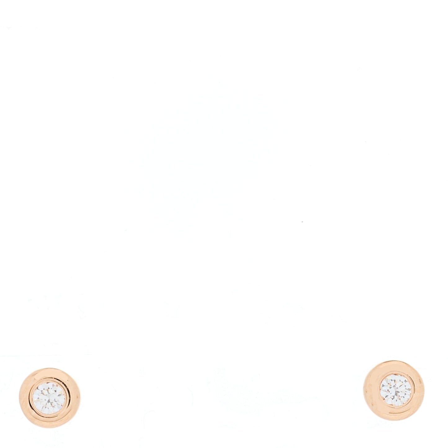 18K Rose Gold Diamond .06ctw Elsa Peretti Diamonds By The Yard Earrings