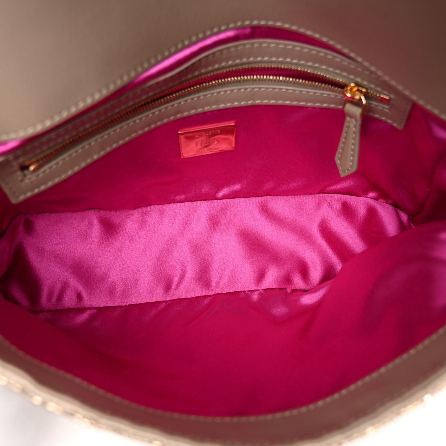 Sequin Paillettes Vitello Grace Sex and the City Baguette Tortora