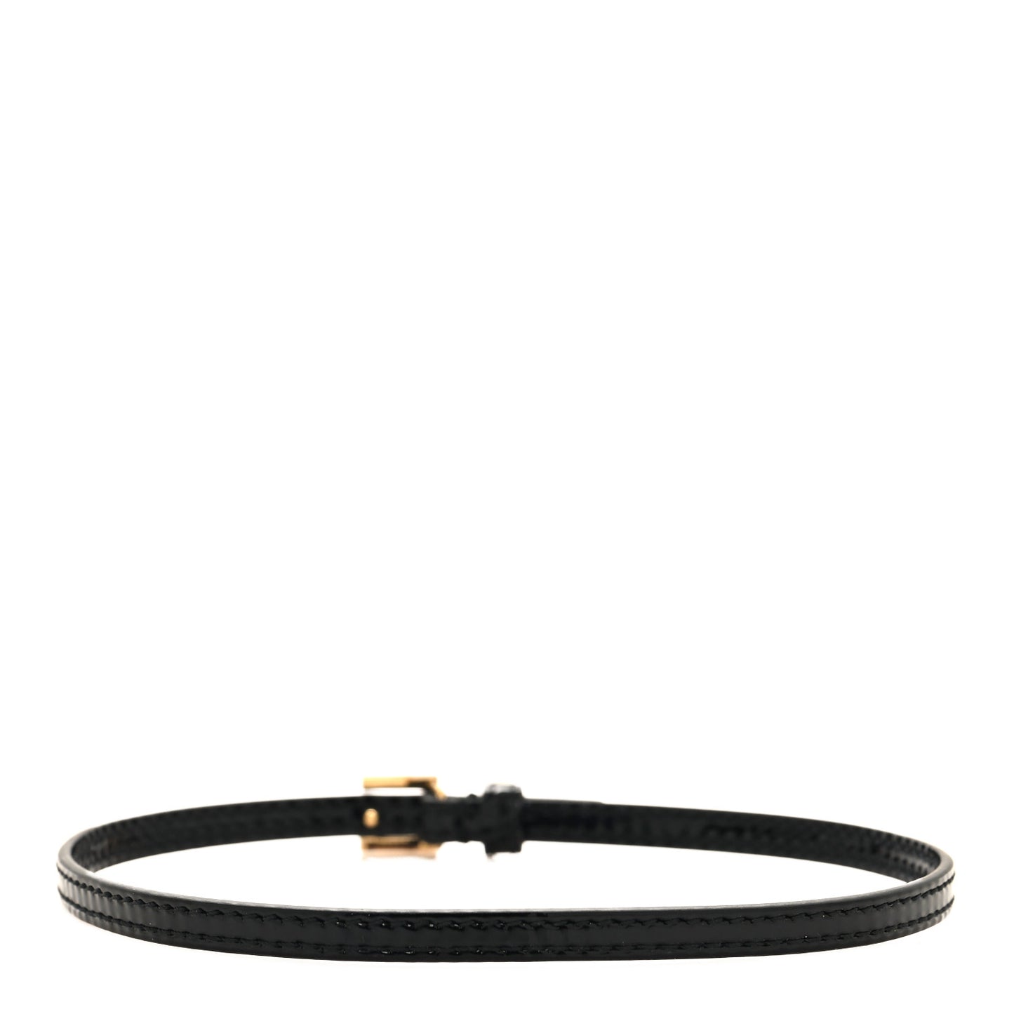 Patent G Buckle Choker Black