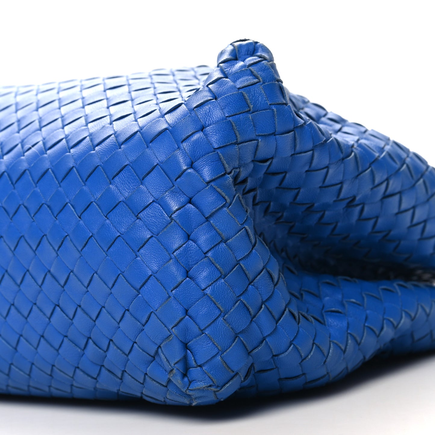 Nappa Intrecciato Large Classic Chain Strap Tote Signal Blue