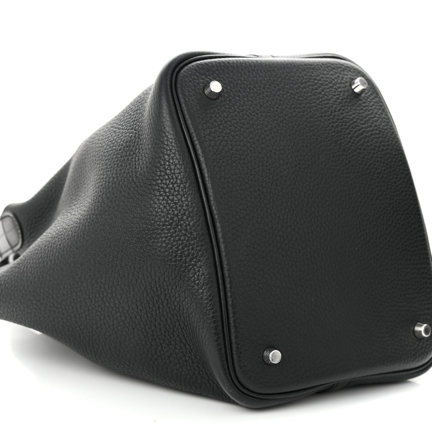 Taurillon Clemence Matte Alligator Picotin Lock Touch 22 MM Black