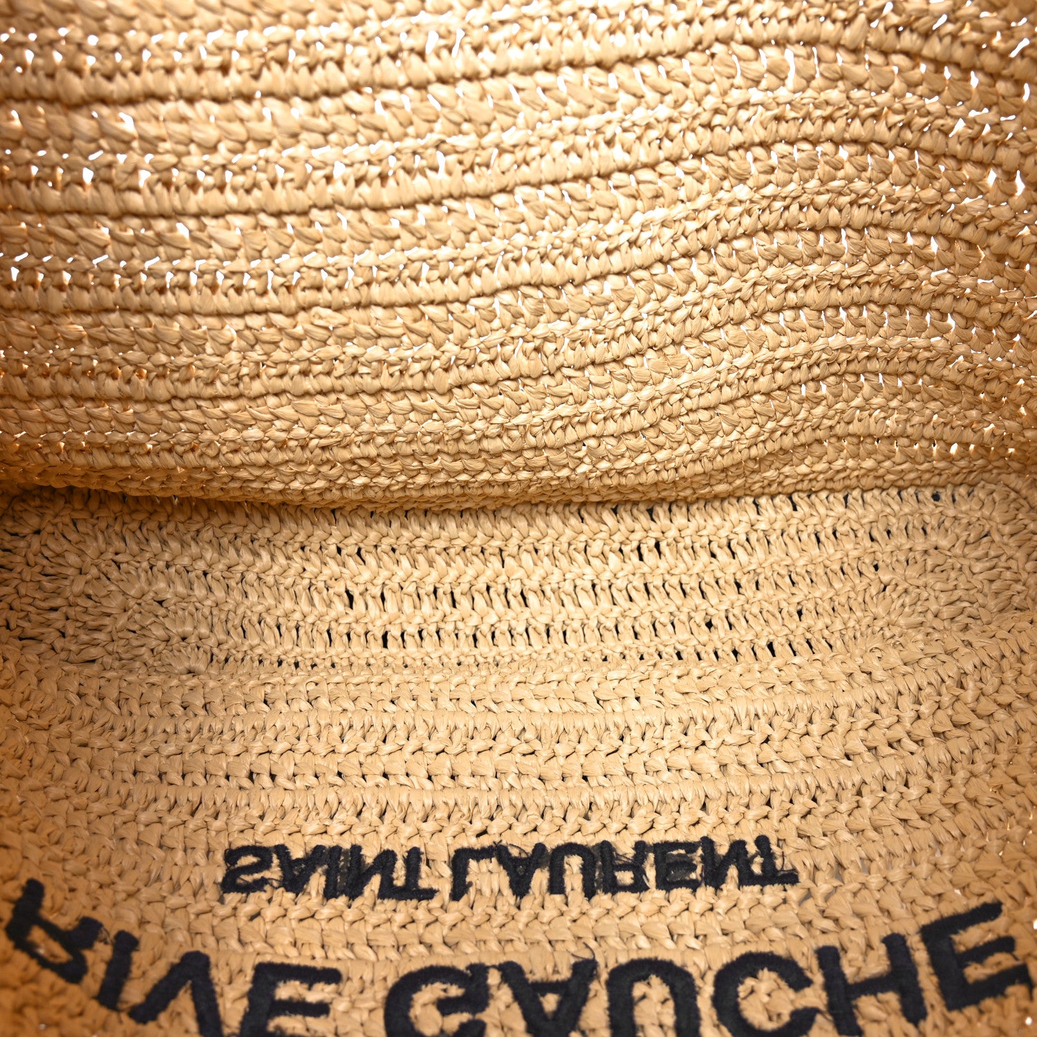 Saint Laurent Raffia Rive Gauche Tote Natural 5 of 10