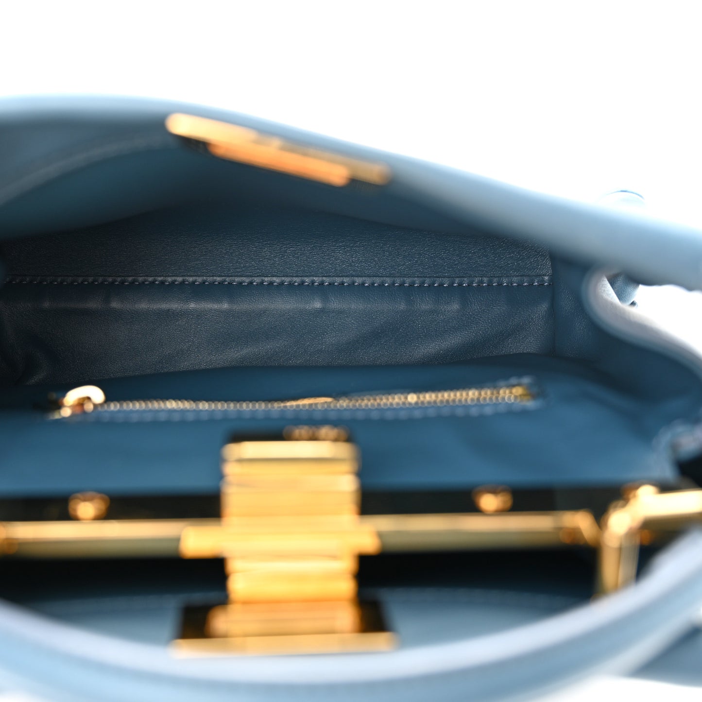 Nappa Lace Up Mini Peekaboo Iconic Satchel Cobalto