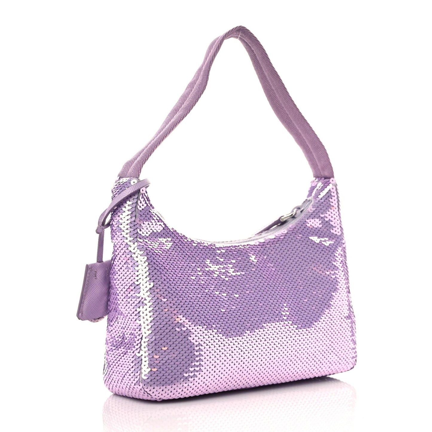 Paillettes Sequin Mini Re-Edition 2000 Bag Lilium Black