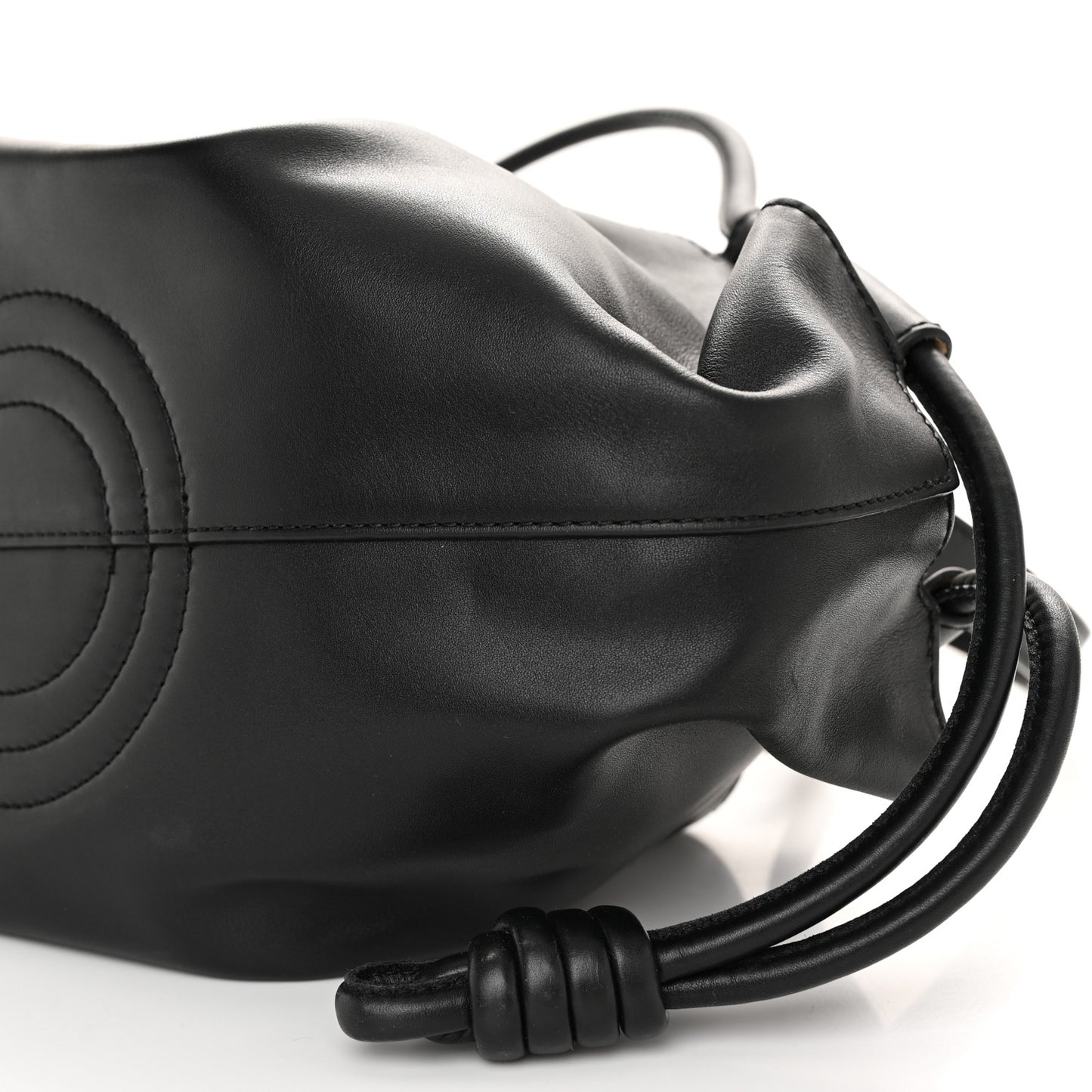 Shiny Nappa Calfskin Small Paseo Bag Black