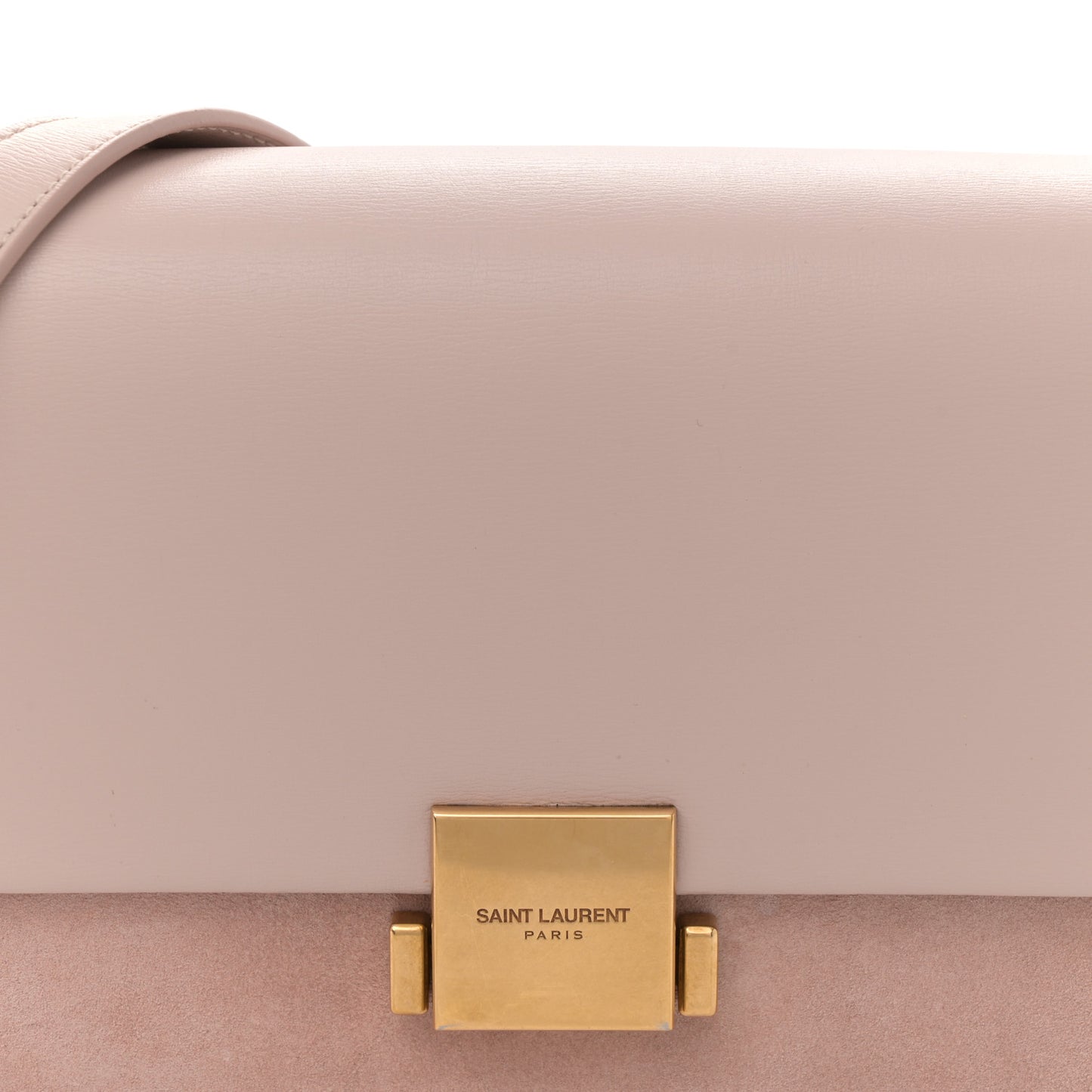 Smooth Calfskin Suede Medium Bellechasse Bag Marble Pink