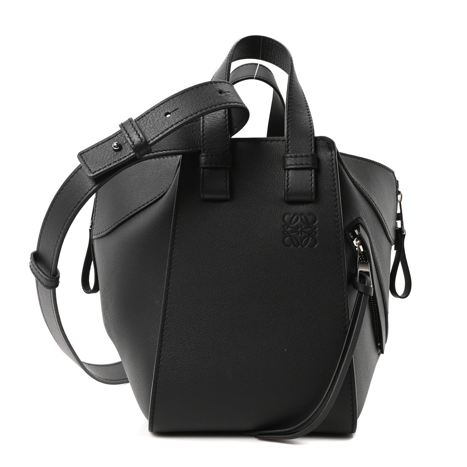 Loewe Soft Grained Calfskin Compact Hammock Shoulder Bag Black