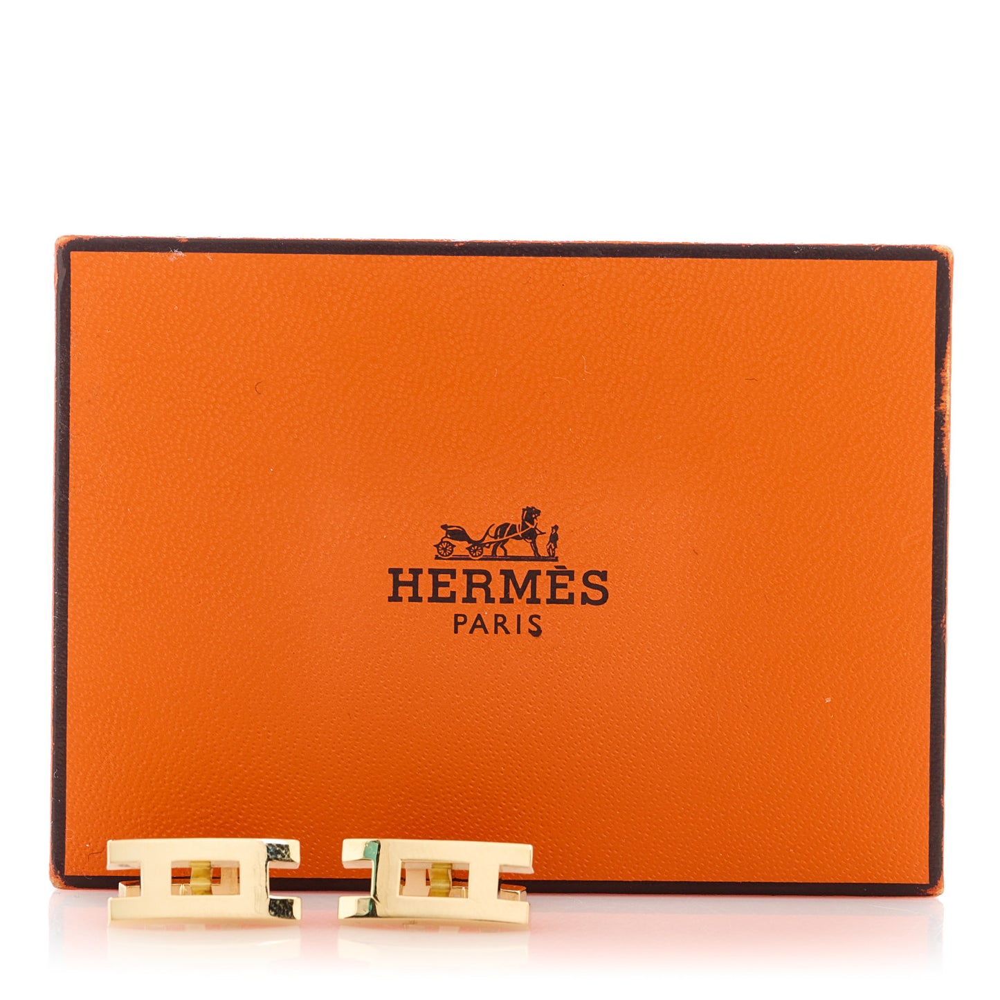 18K Yellow Gold H Cufflinks