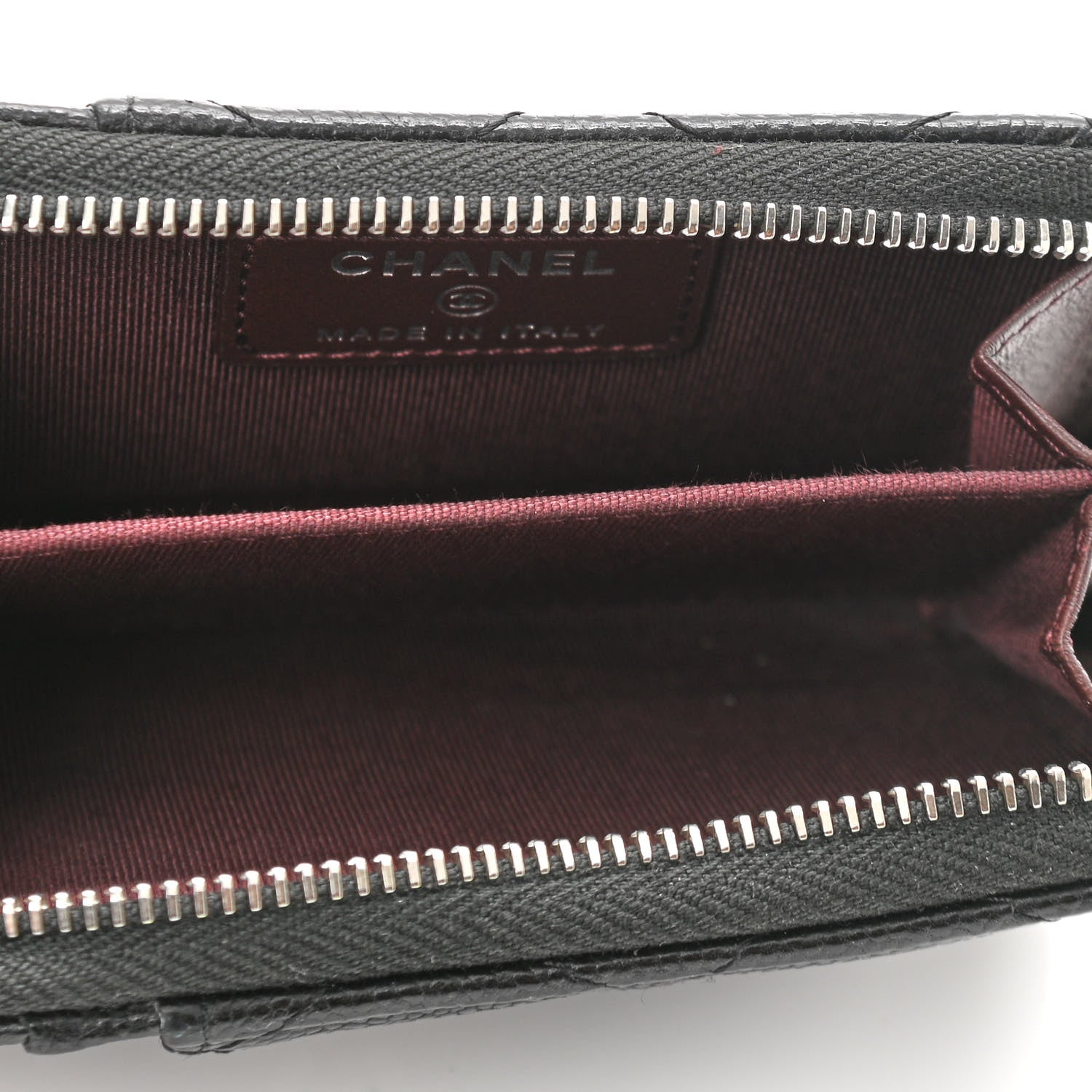 Chanel Caviar Quilted Zip Card Holder Black 5 of 7