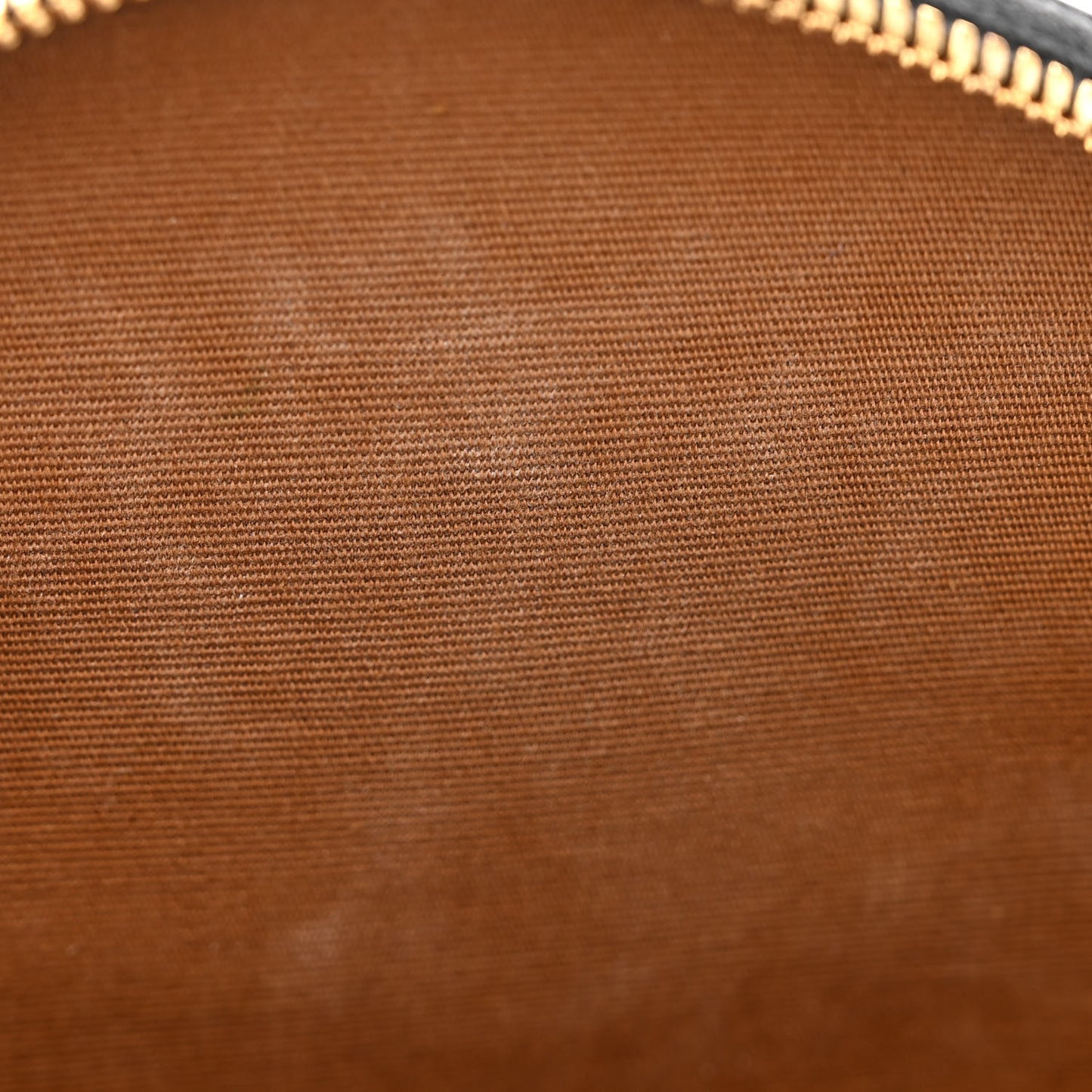 Calfskin Triomphe Canvas Half Moon Case Tan
