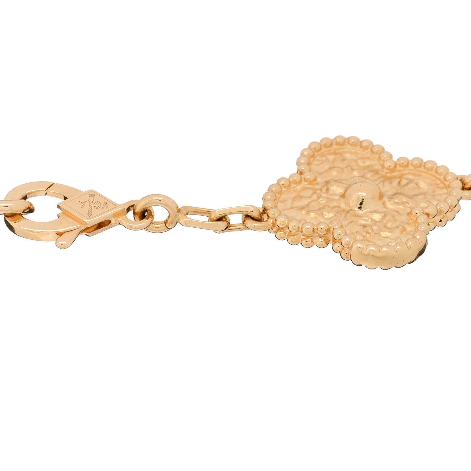 Van Cleef & Arpels 18K Yellow Gold 5 Motifs Vintage Alhambra Bracelet 3 of 3