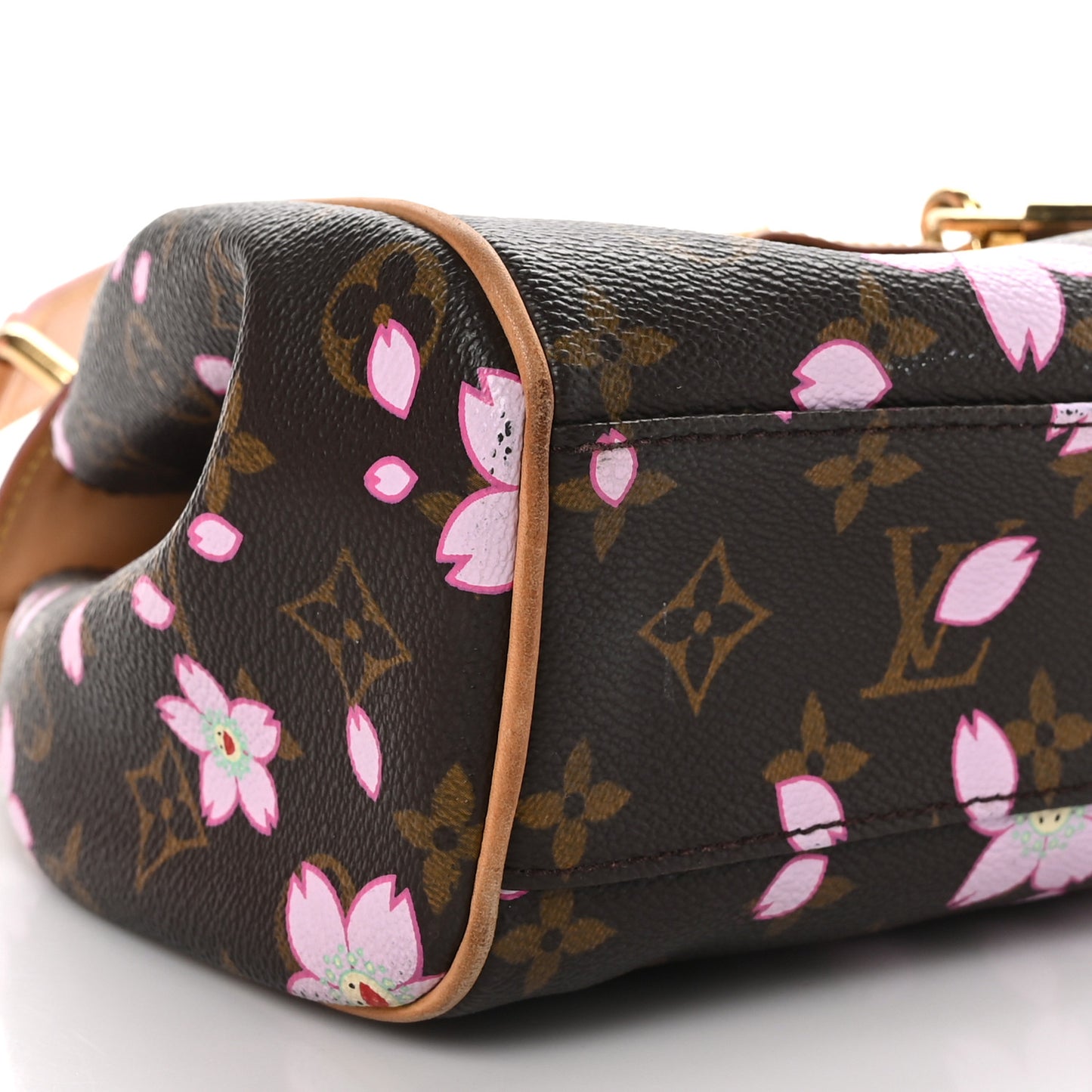 LOUIS VUITTON Monogram Cherry Blossom Sac Retro Bag Brown