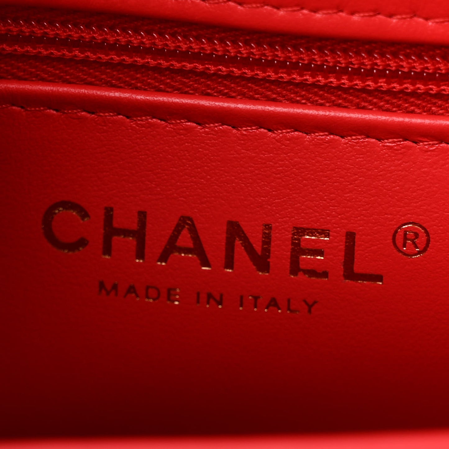 Shiny Aged Calfskin Quilted Nano Kelly Shopper Red