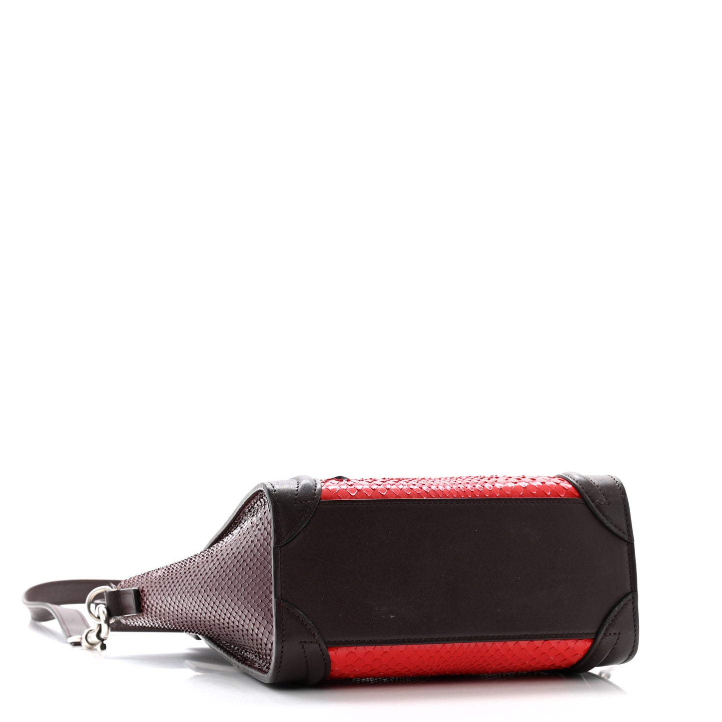 Snakeskin Smooth Calfskin Nano Luggage Chili