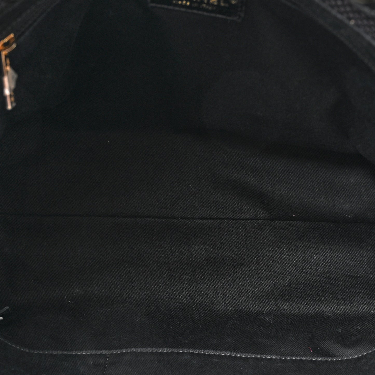 Mixed Fibers Striped Small Deauville Tote Black