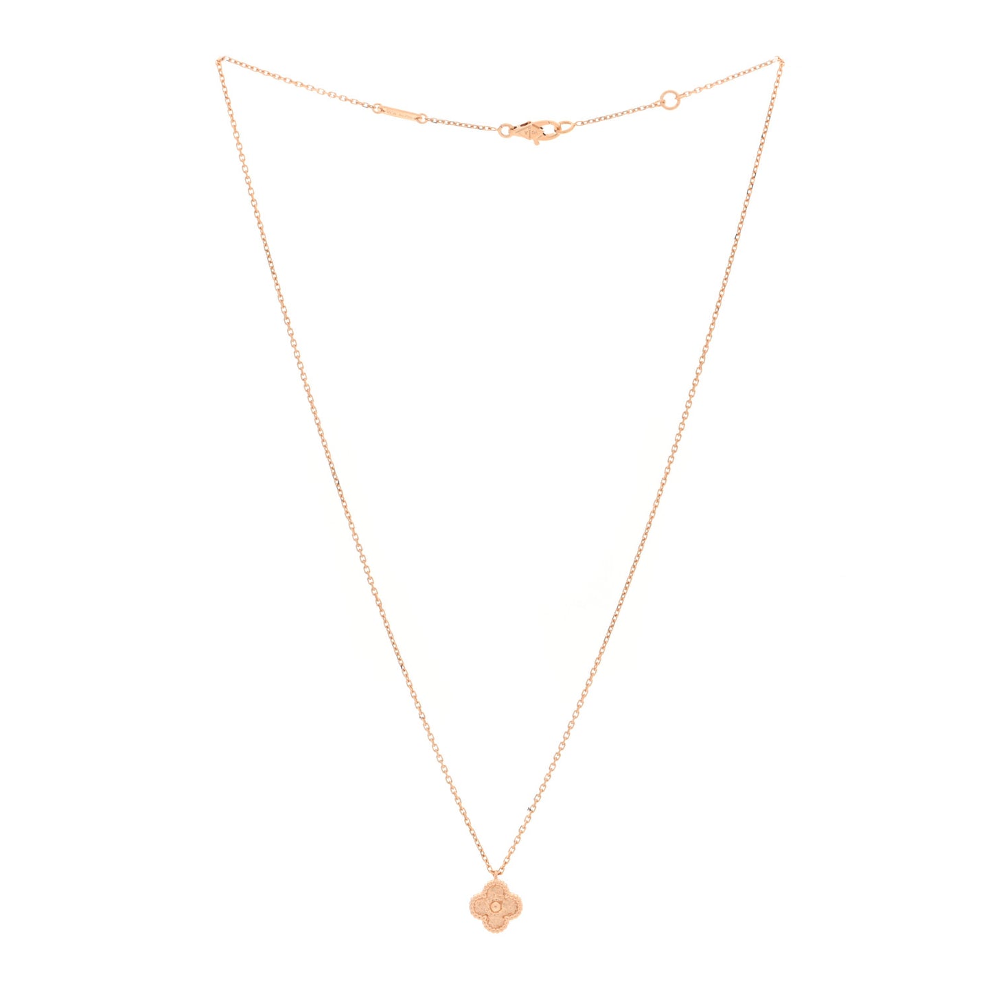 18K Rose Gold Sweet Alhambra Pendant Necklace