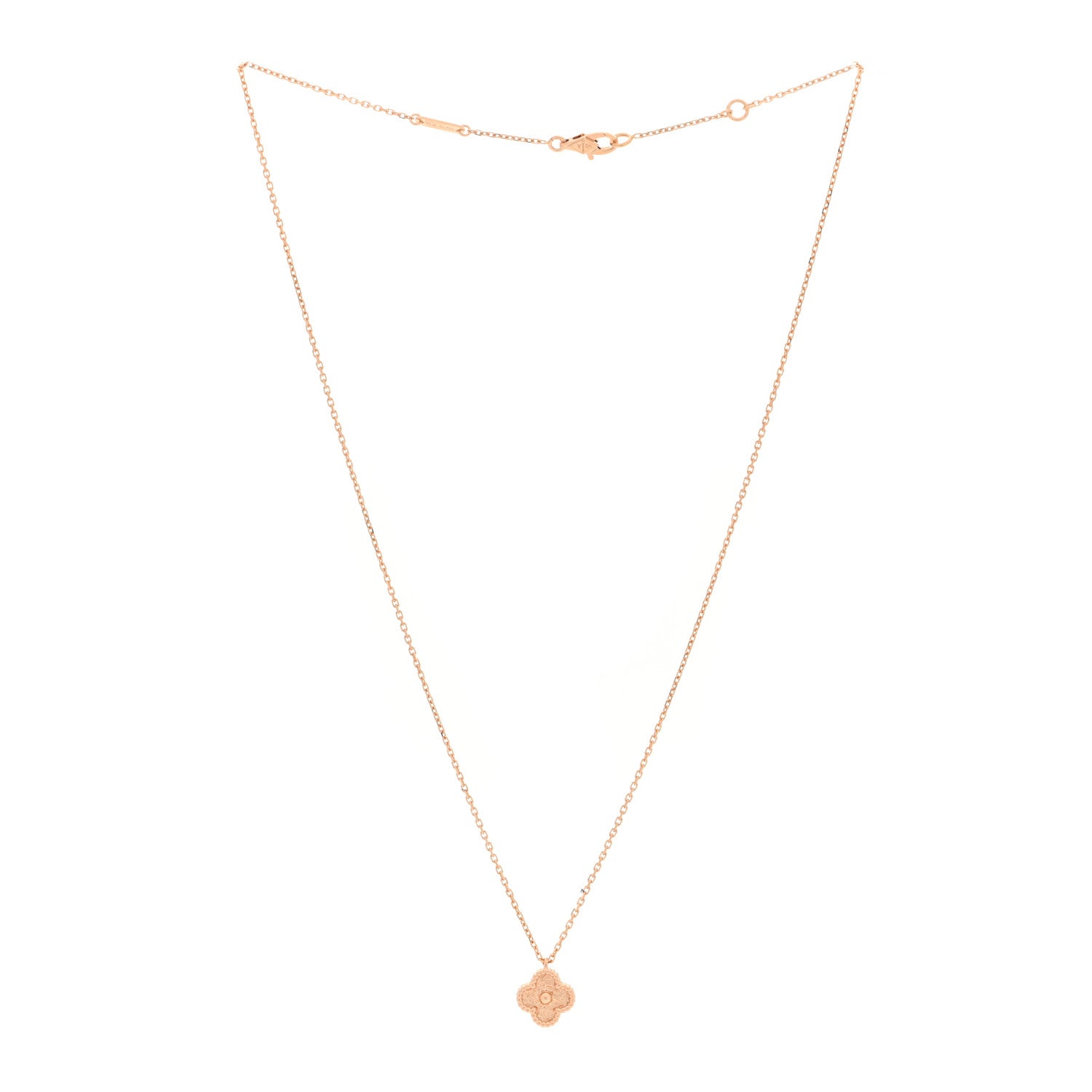 Van Cleef & Arpels 18K Rose Gold Sweet Alhambra Pendant Necklace 3 of 5