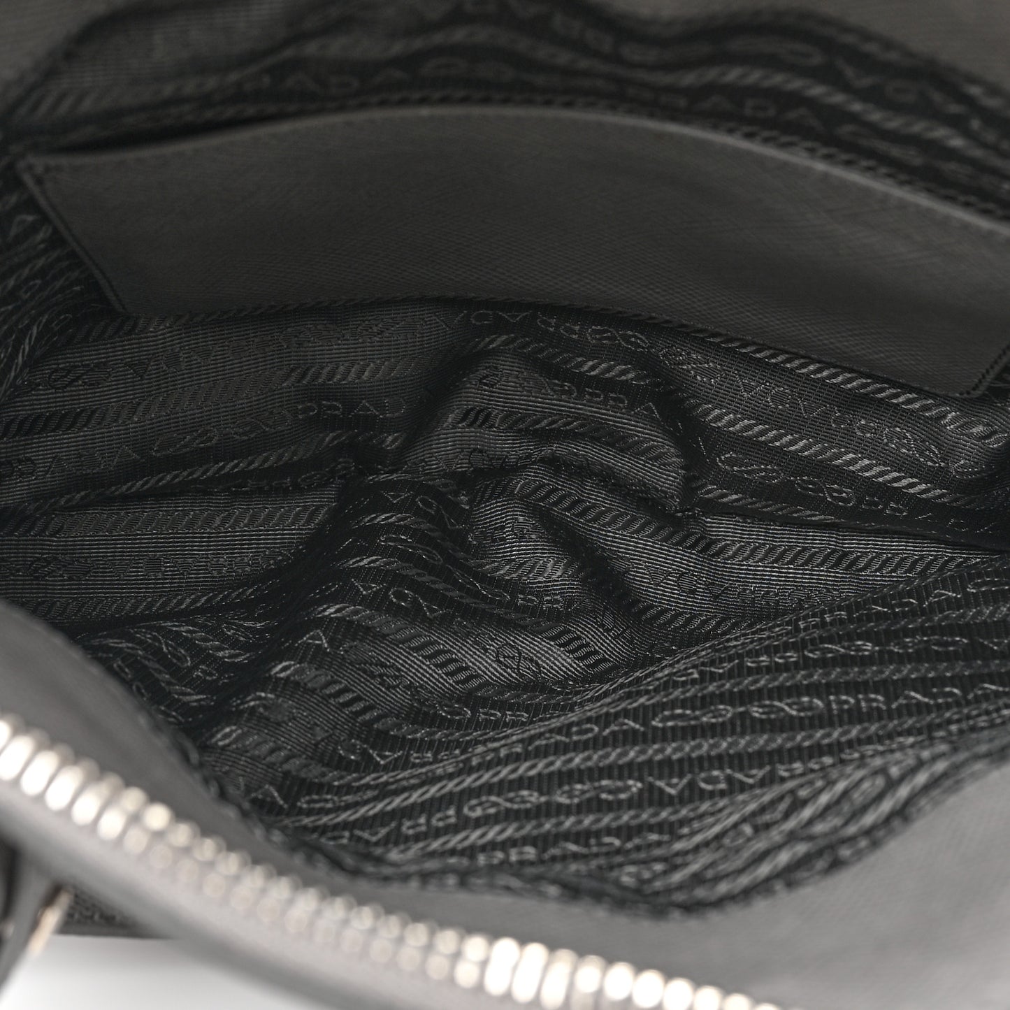 Saffiano Cuir Double Zip Frame Tote Marmo