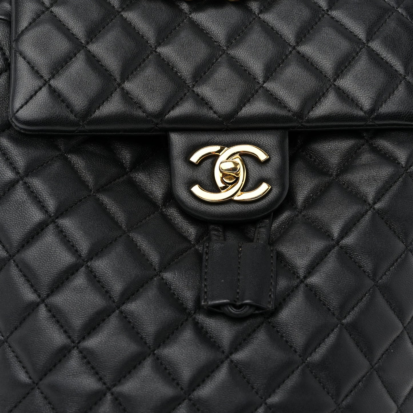 Lambskin Quilted Small Urban Spirit Backpack Black