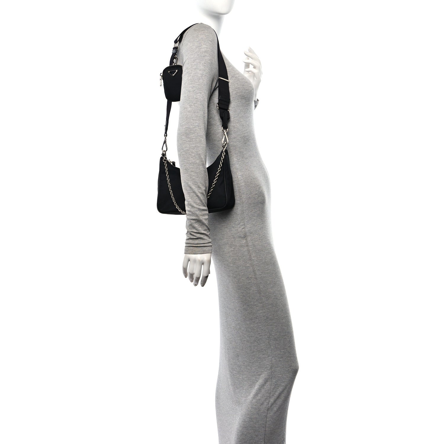 Prada Nylon Re-Edition 2005 Shoulder Bag Black 2 of 12