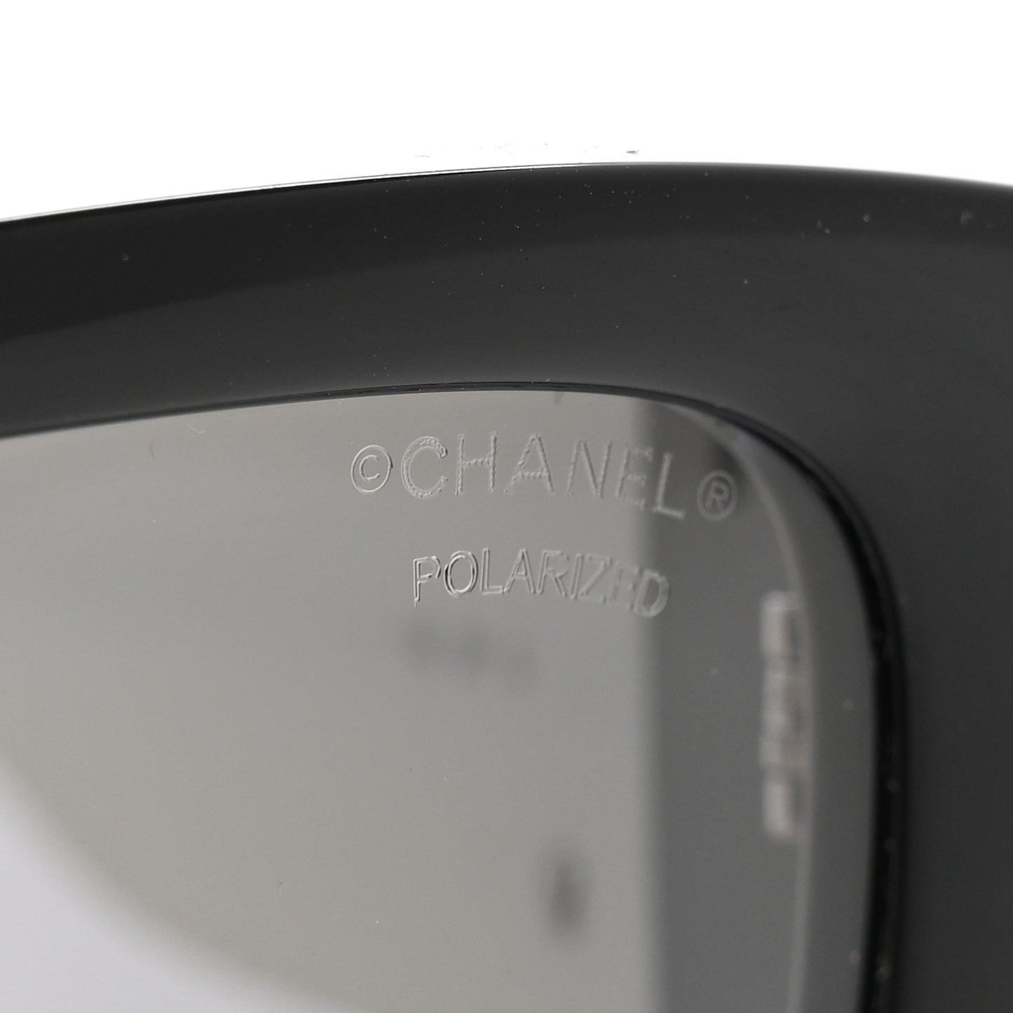 Acetate Rectangle Sunglasses 5525 Black White