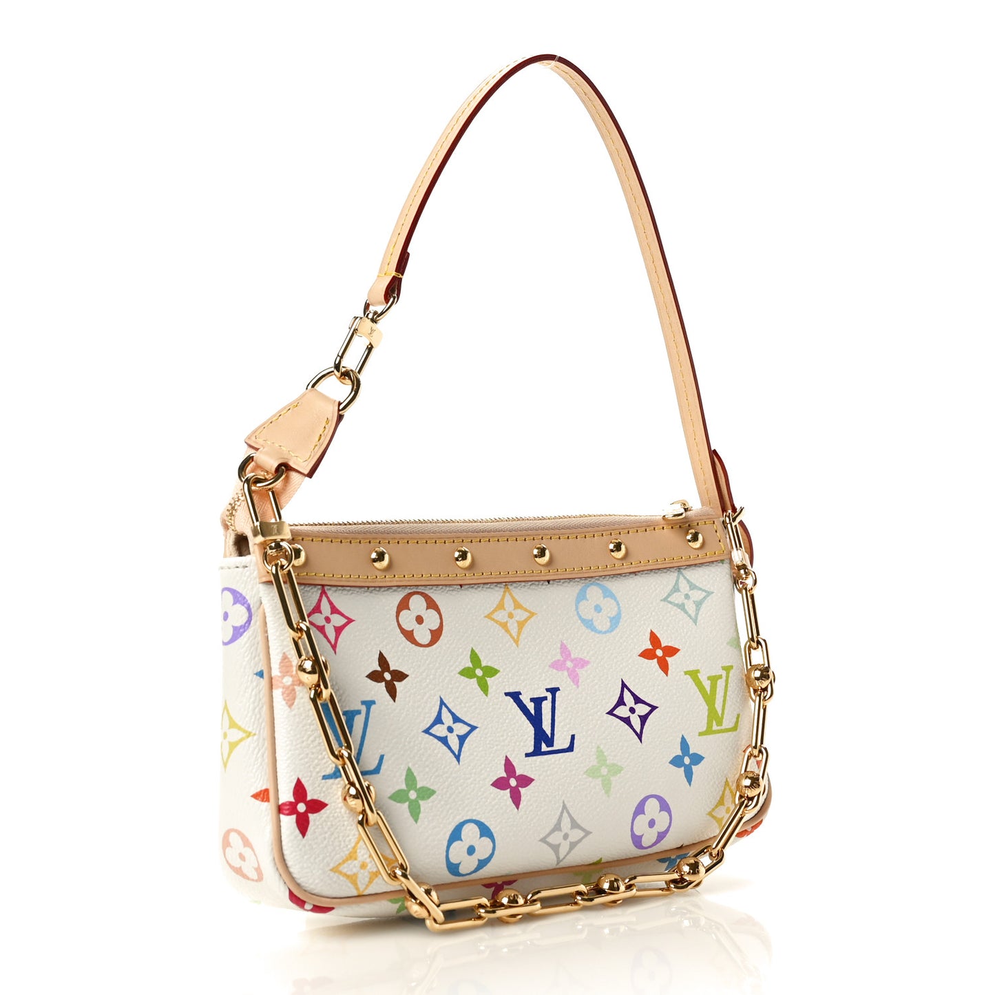 LV X TM Monogram Multicolor Pochette Accessories White