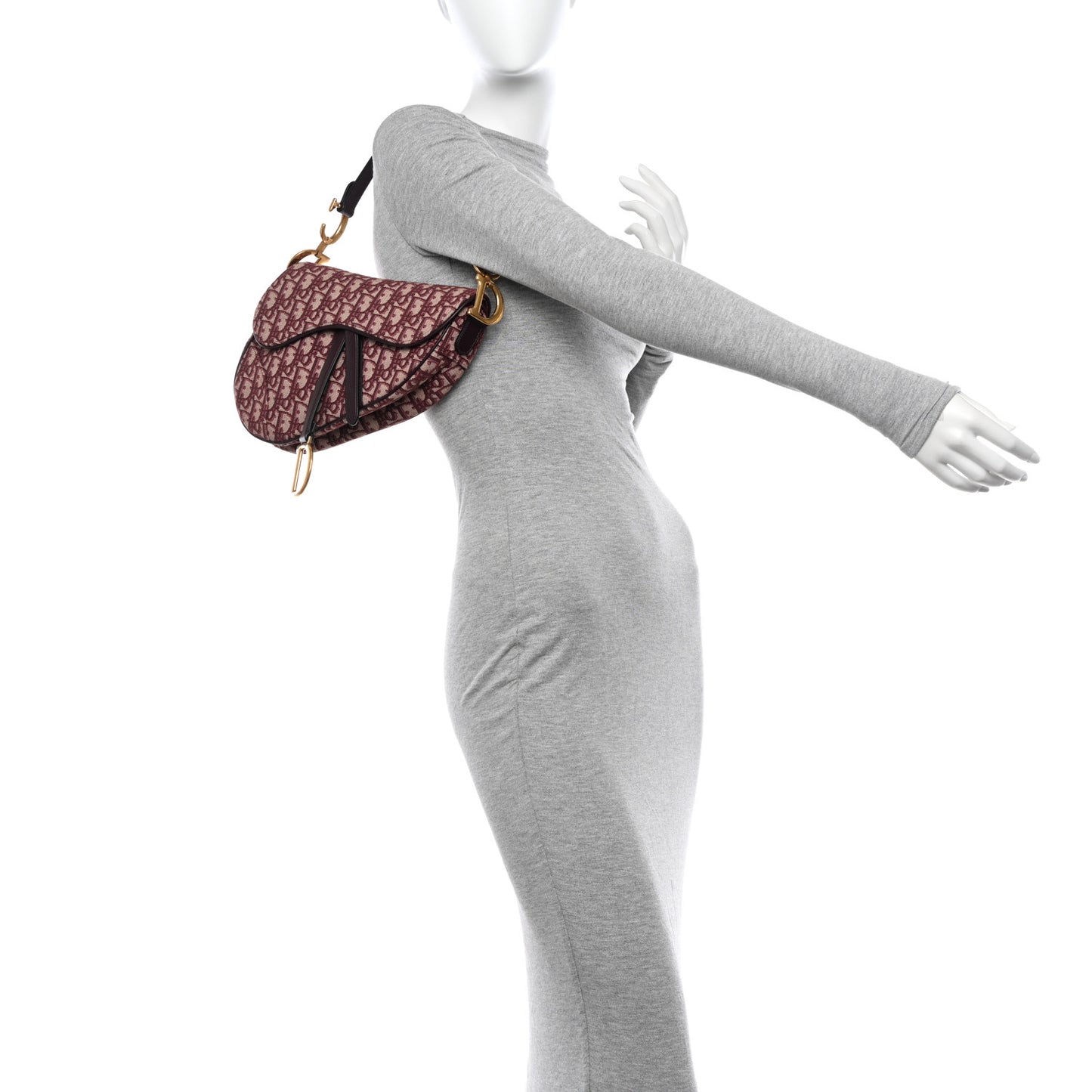 Oblique Saddle Bag Burgundy