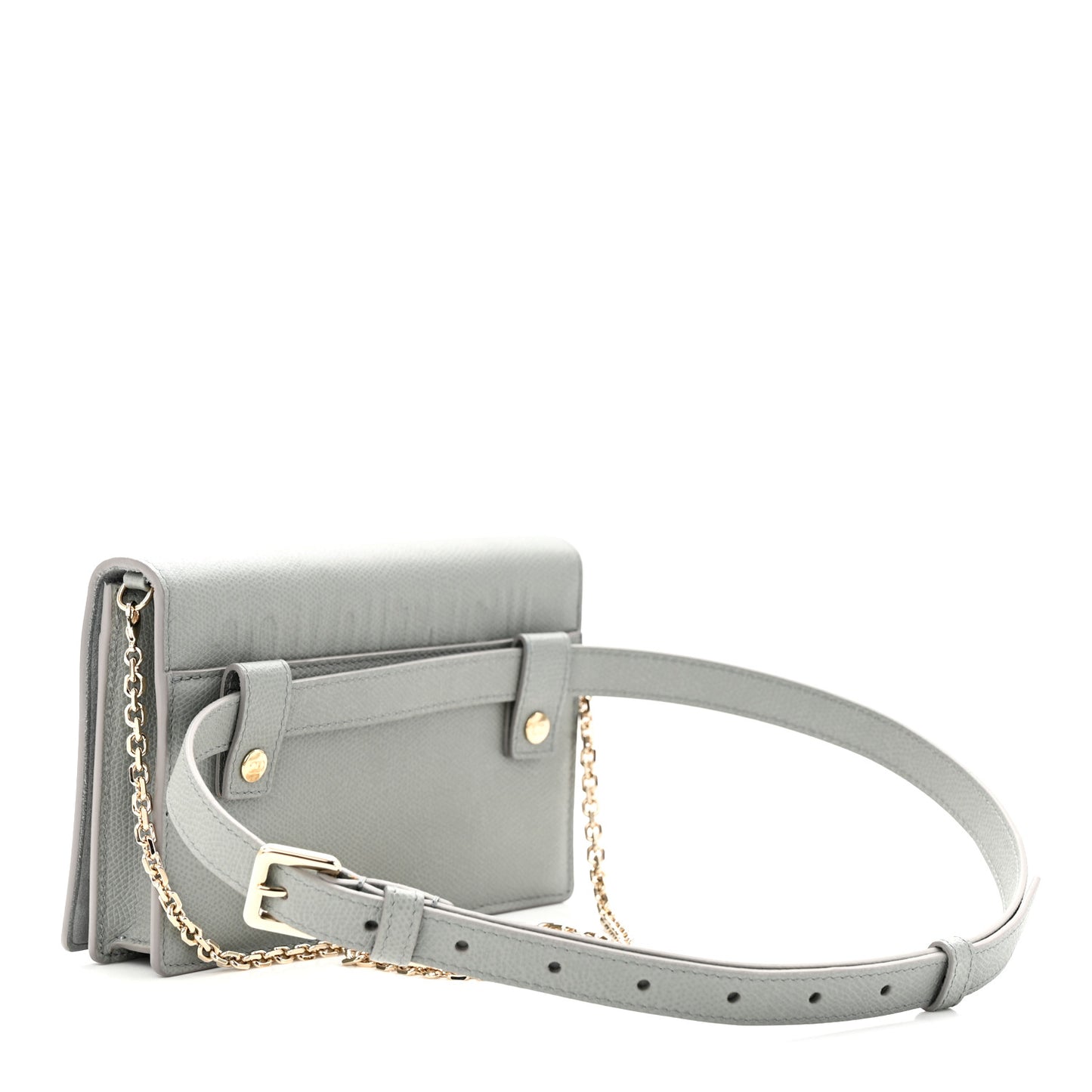 Grained Calfskin 30 Montaigne 2 in 1 Pouch Grey