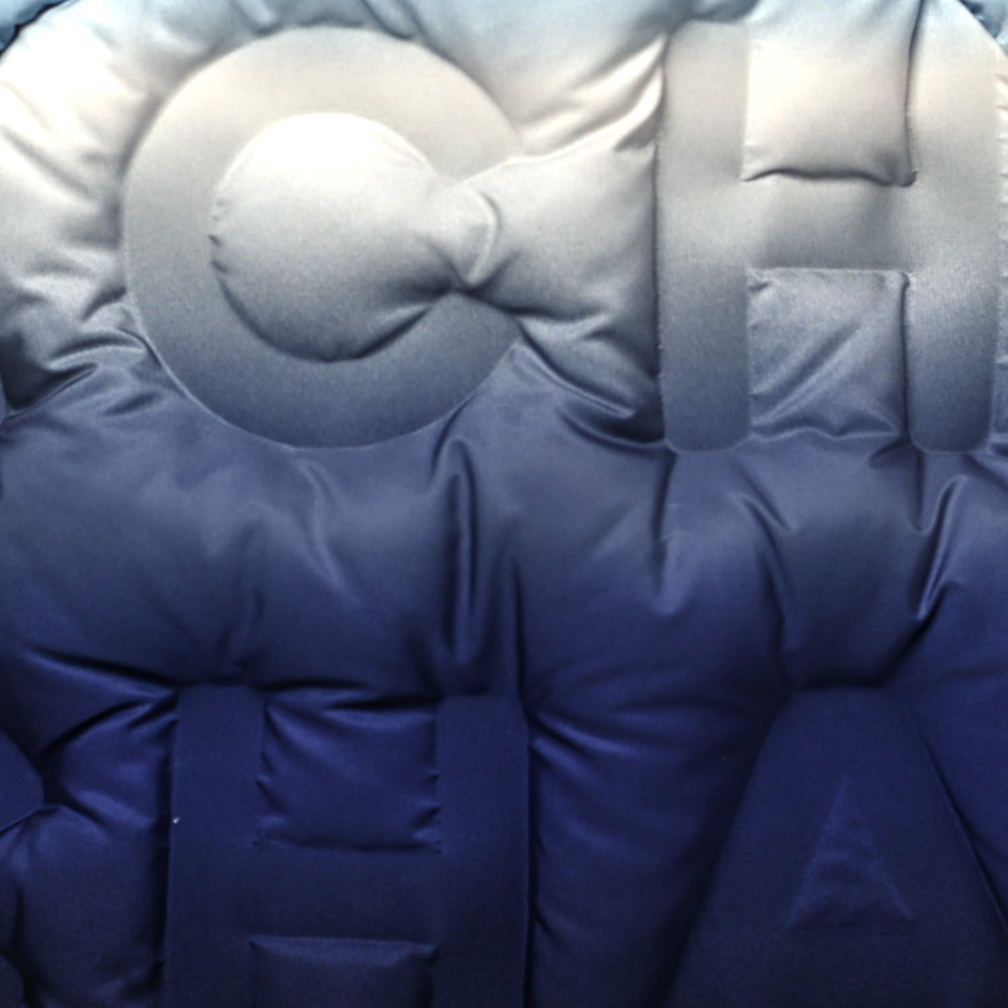 Nylon Embossed Small Doudoune Backpack Black Blue White