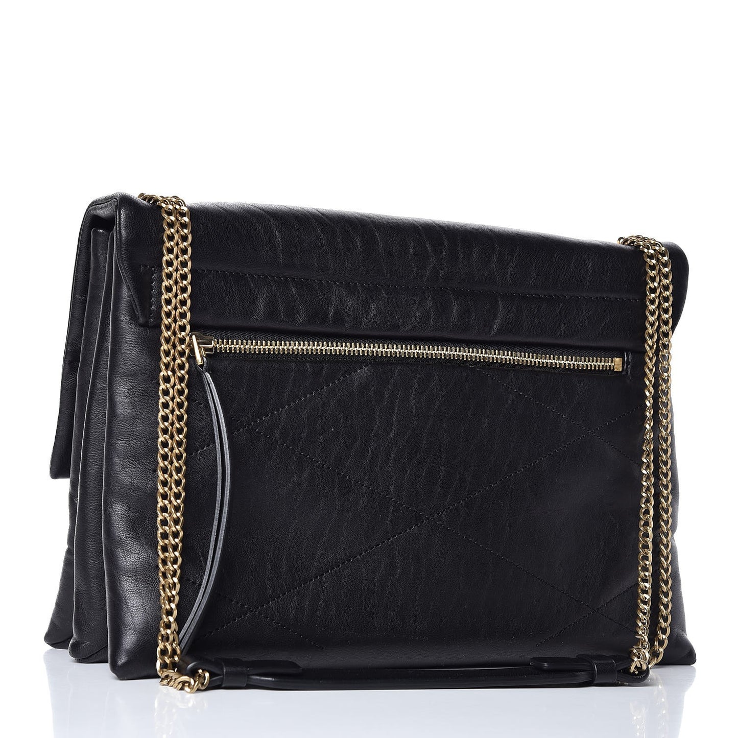 Lambskin Quilted Medium Sugar Flap Shoulder Bag Black
