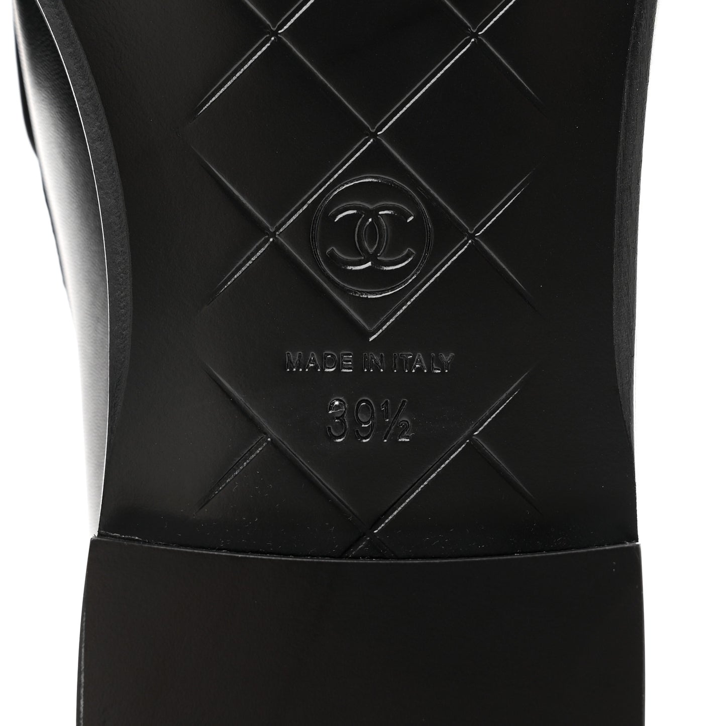 Lambskin Quilted CC Turnlock Loafers 39.5 Black