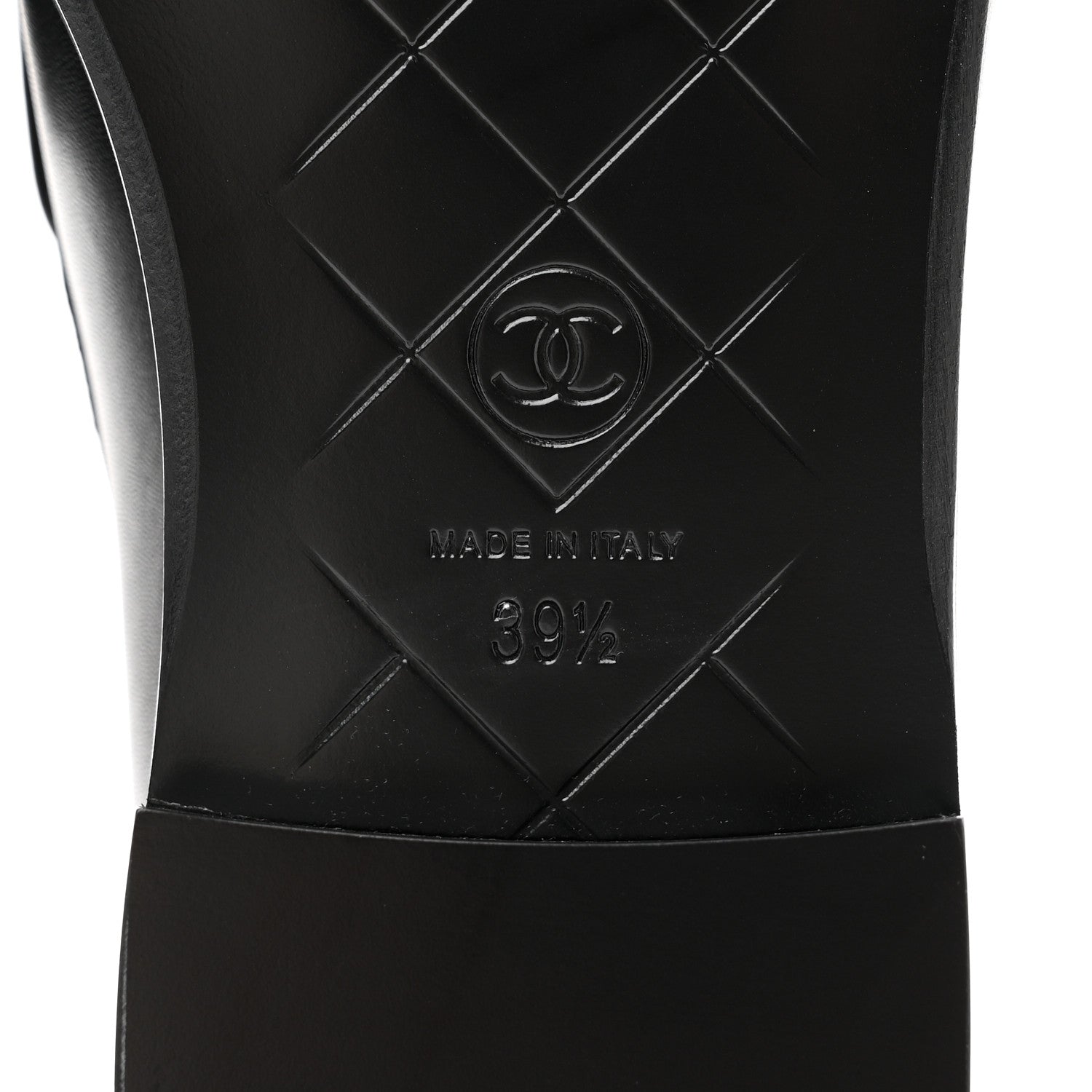 Chanel Lambskin Quilted CC Turnlock Loafers 39.5 Black 6 of 9