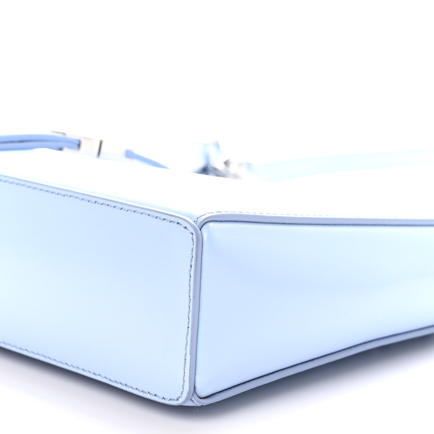 Box Calfskin Small Cut Out Shoulder Bag Ivory