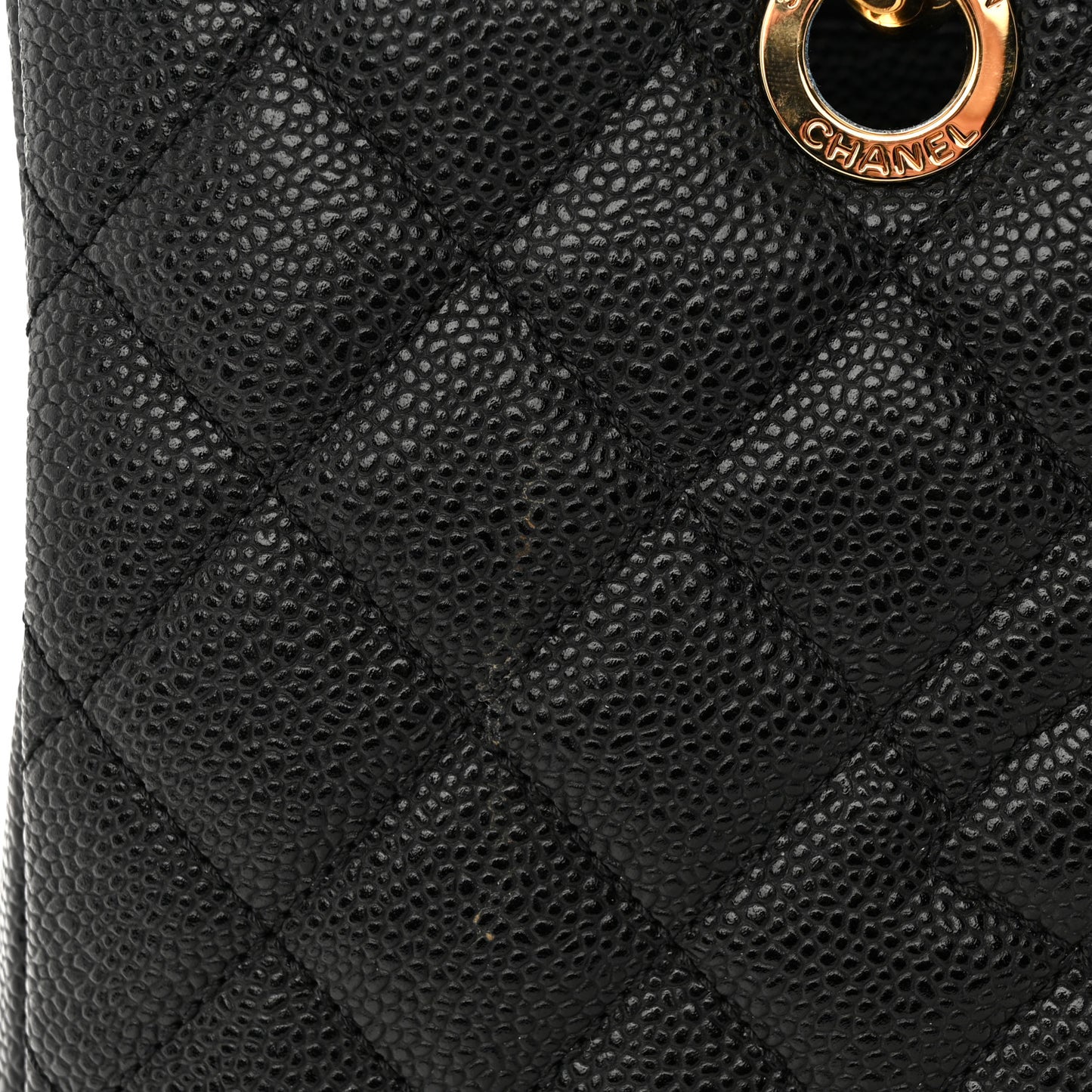 Caviar Quilted Grand Shopping Tote GST Black