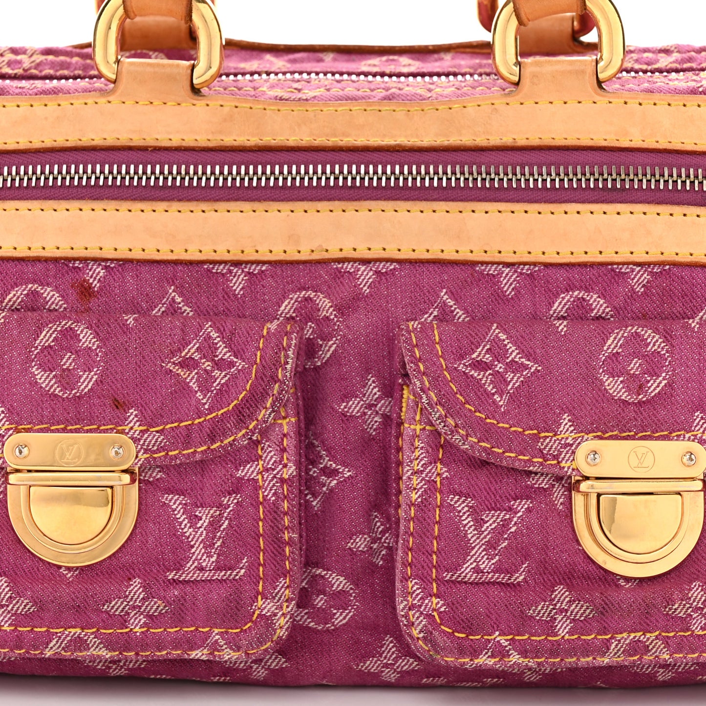 Monogram Denim Neo Speedy Fuchsia