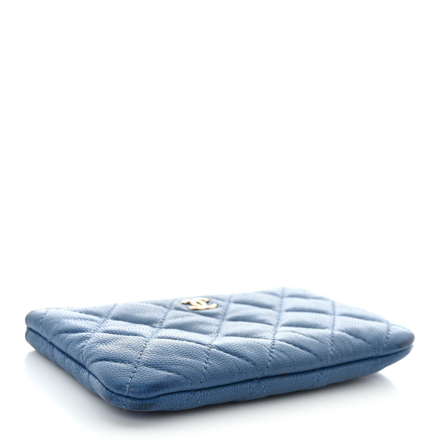 Caviar Quilted Small Pouch Blue
