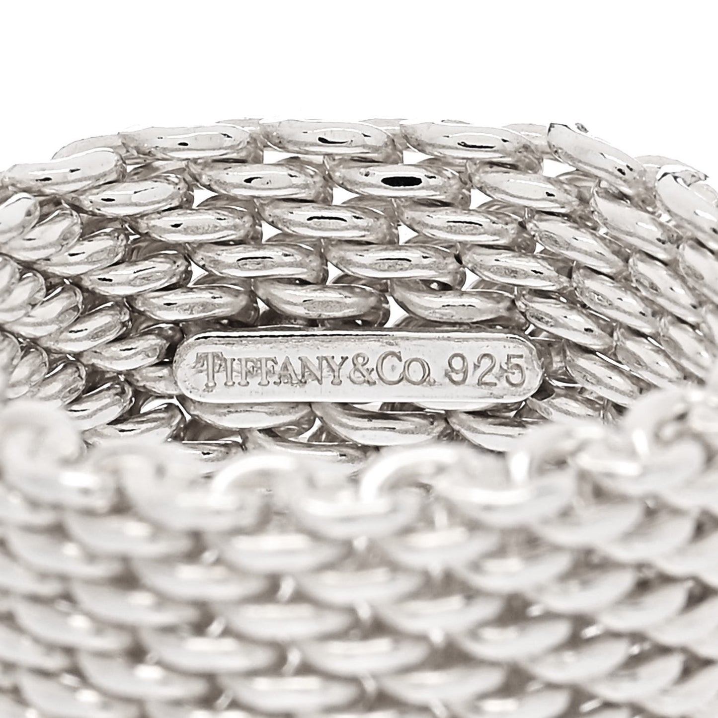 Sterling Silver Somerset Mesh Ring 54 7