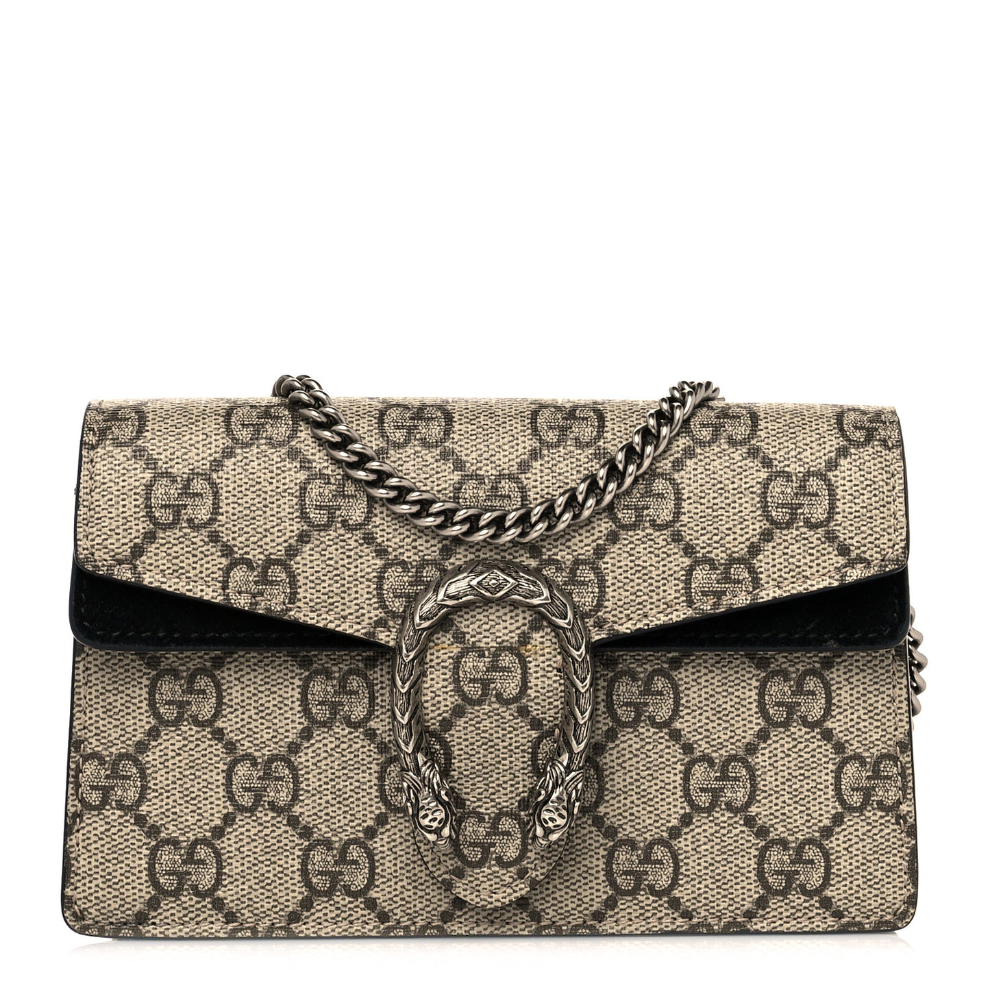 GG Supreme Monogram Super Mini Dionysus Shoulder Bag Black
