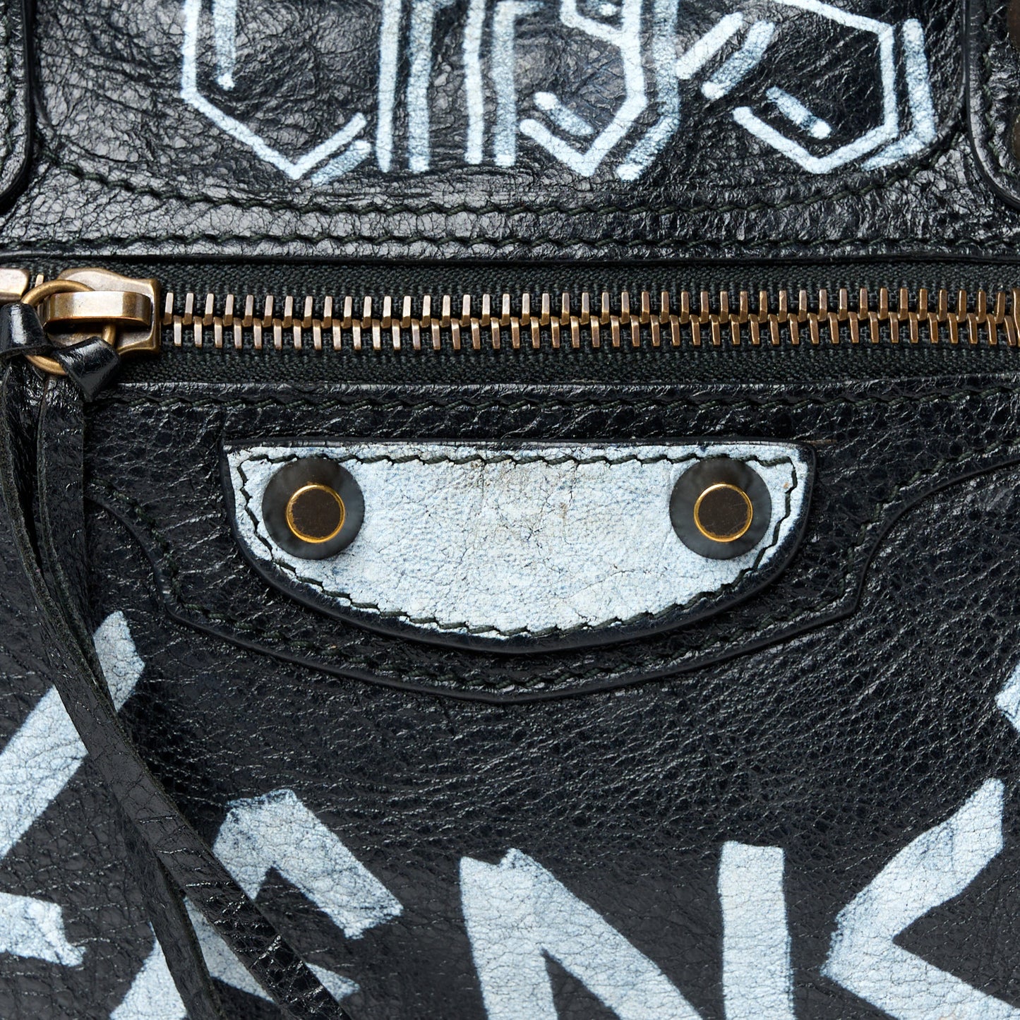Agneau Classic Hardware Graffiti All Over S City Black