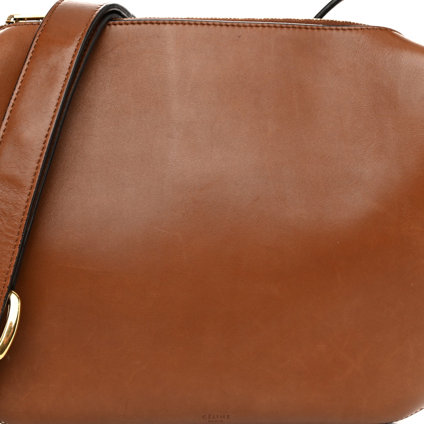 Smooth Calfskin Medium Saddle Bag Tan