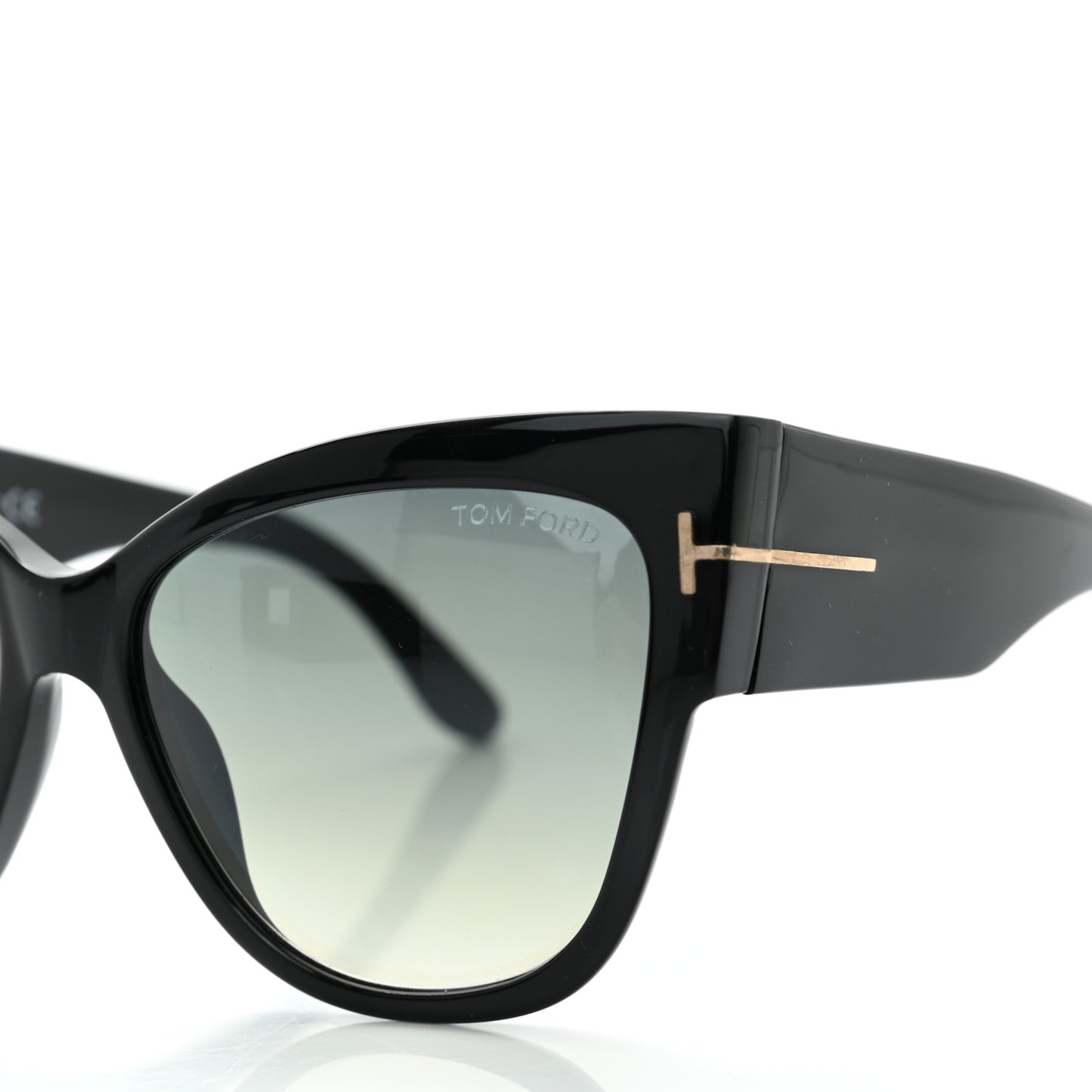 Acetate Anoushka Cat Eye Sunglasses TF371 Black