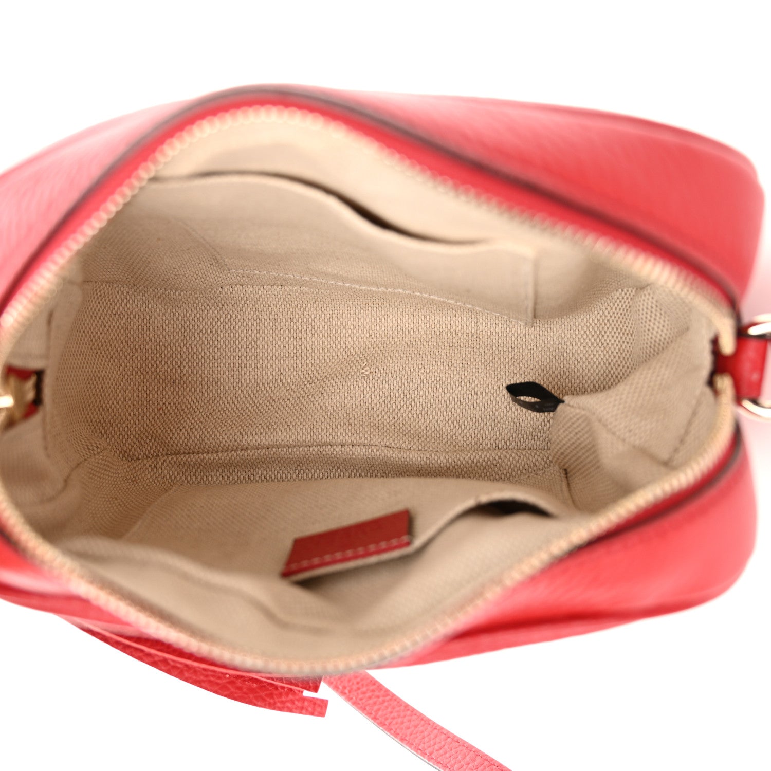 Gucci Pebbled Calfskin Small Soho Disco Bag Vibrant Red 4 of 9