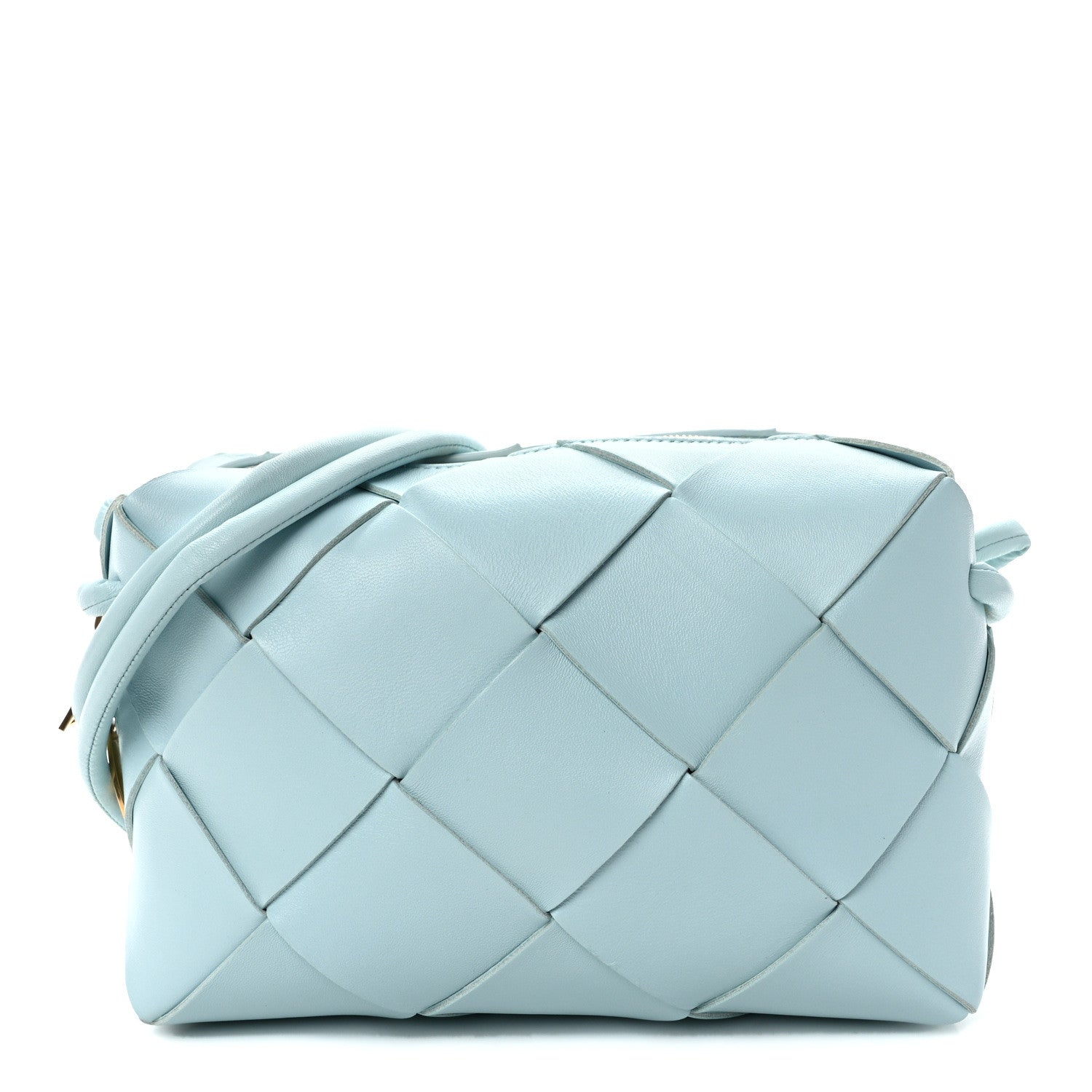 Bottega Veneta Maxi Intreccio Small Cassette Camera Bag Teal 1 of 11
