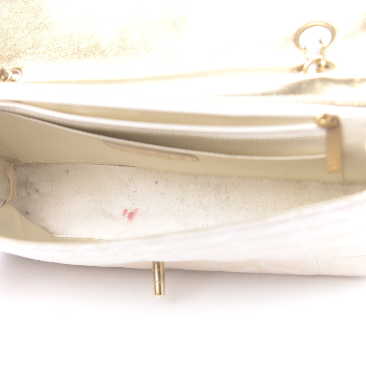 Chanel Metallic Nylon Medium Travel Flap Light Beige 5 of 16