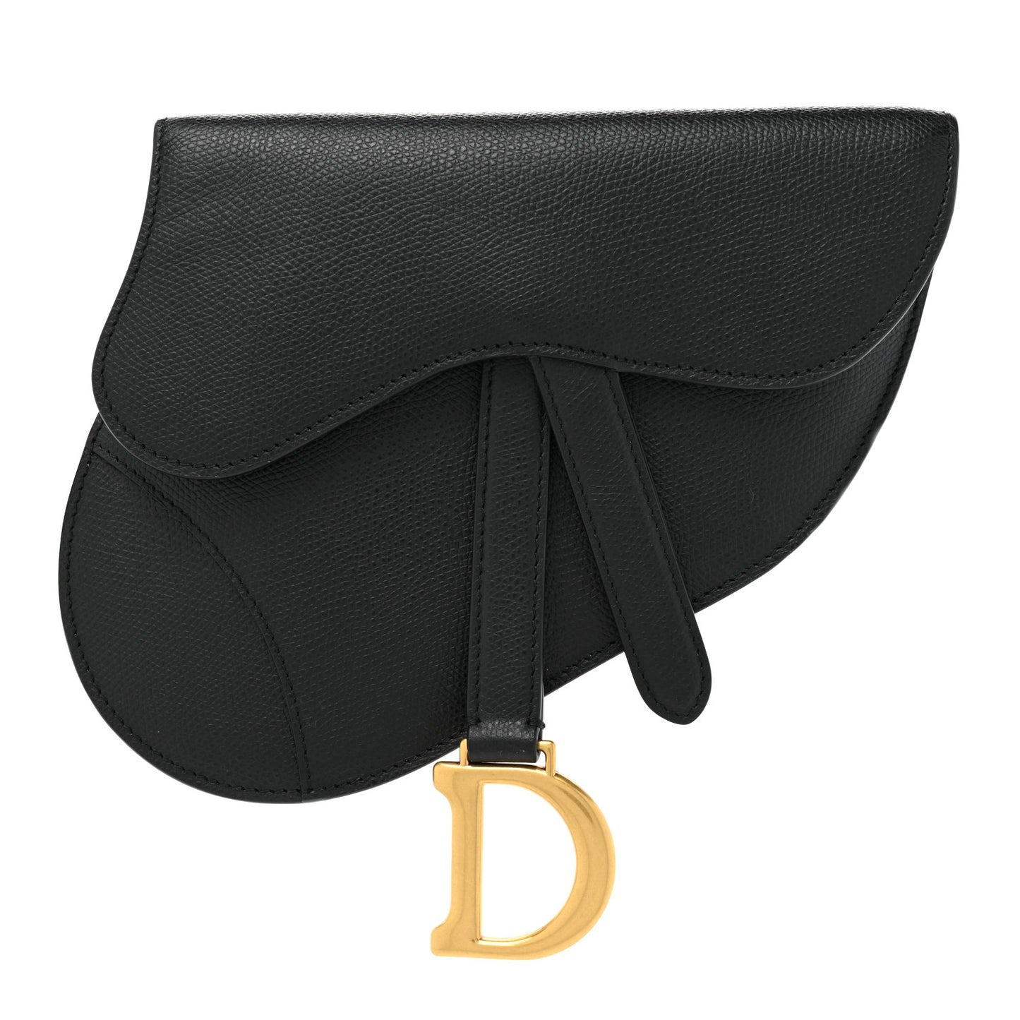 Calfskin Saddle Belt Bag Black