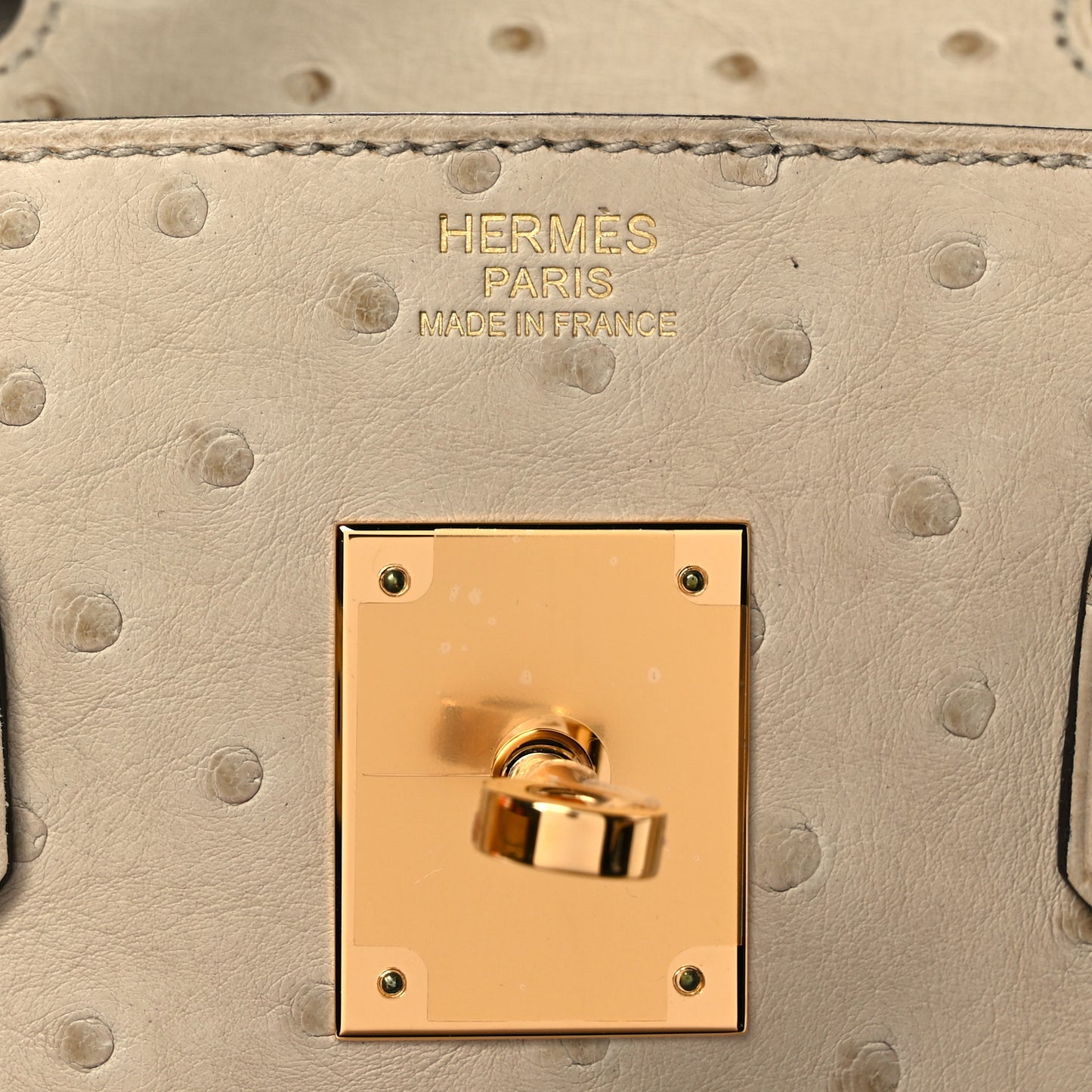 Ostrich Birkin 30 Parchemin